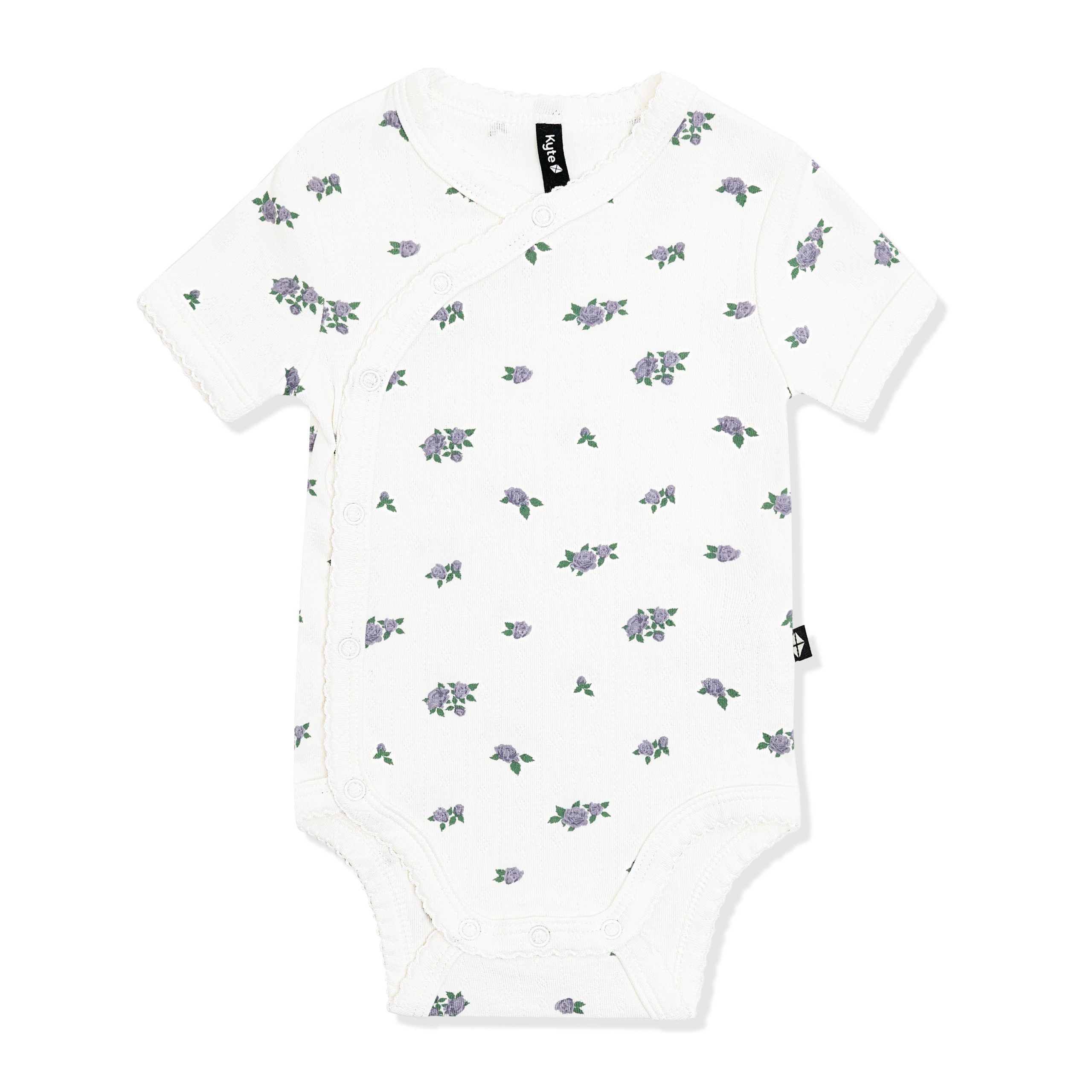 Pointelle Kimono Bodysuit in Spray Rose - Image 3