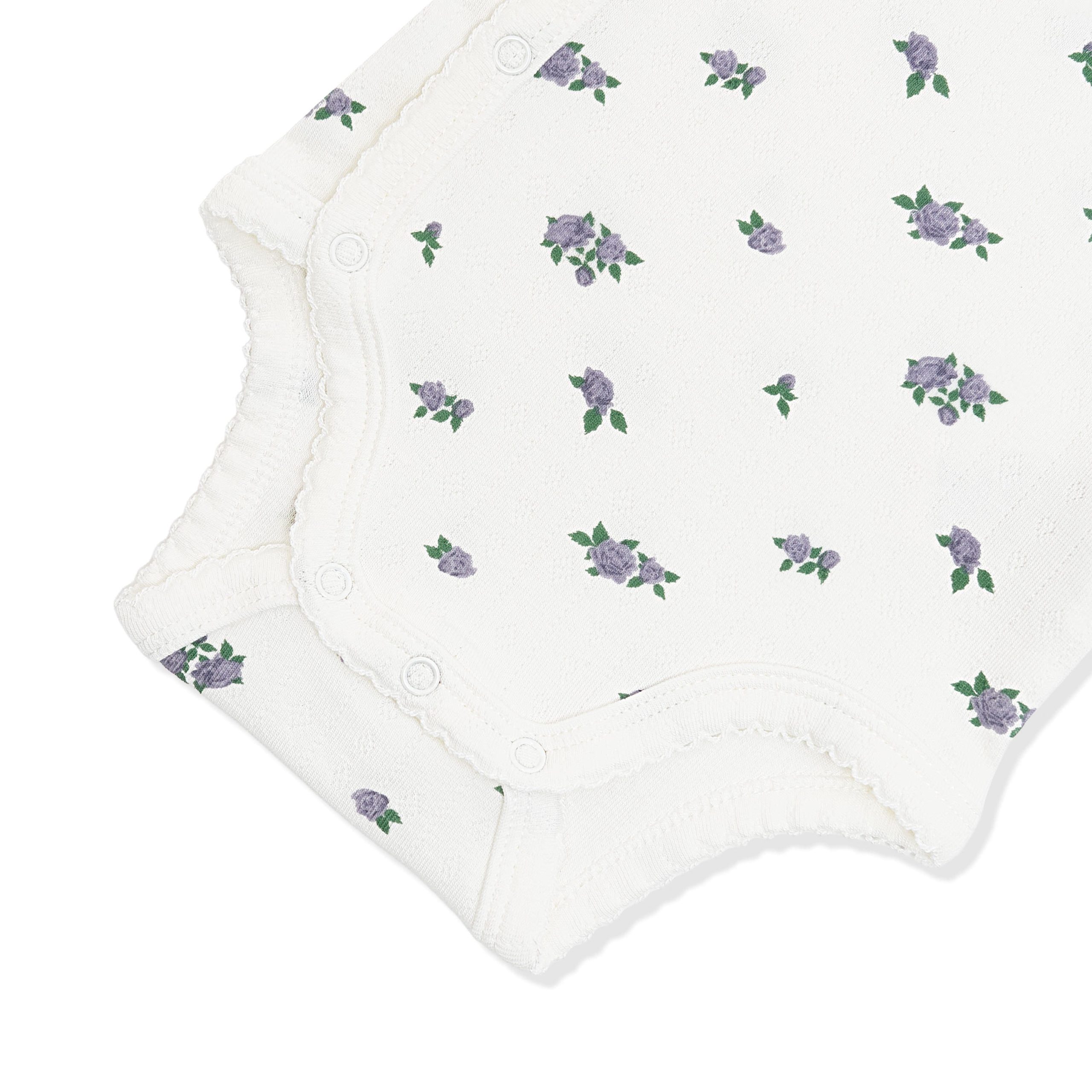 Pointelle Kimono Bodysuit in Spray Rose - Image 5