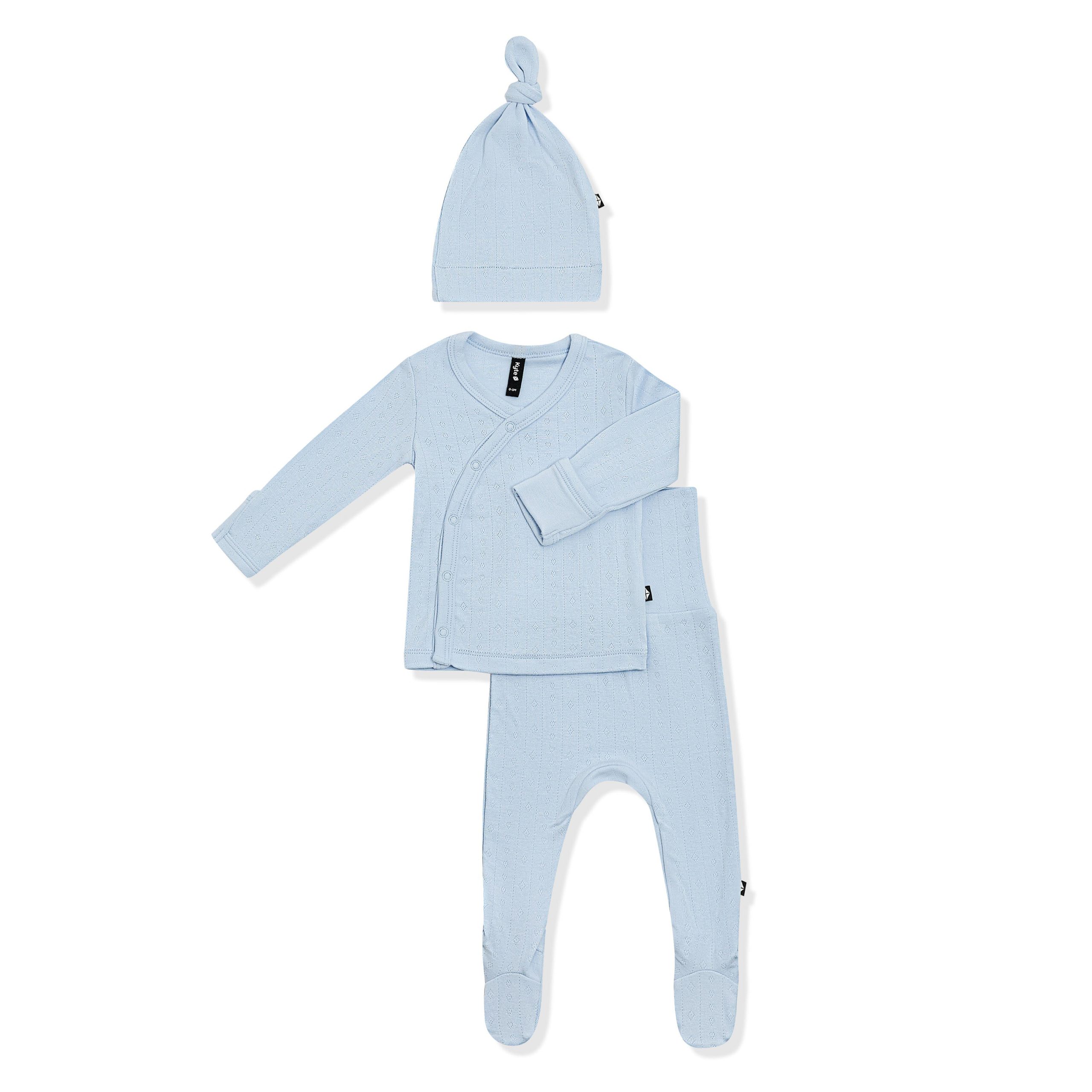 Pointelle Take Me Home Set with Cap in Breeze - Image 3