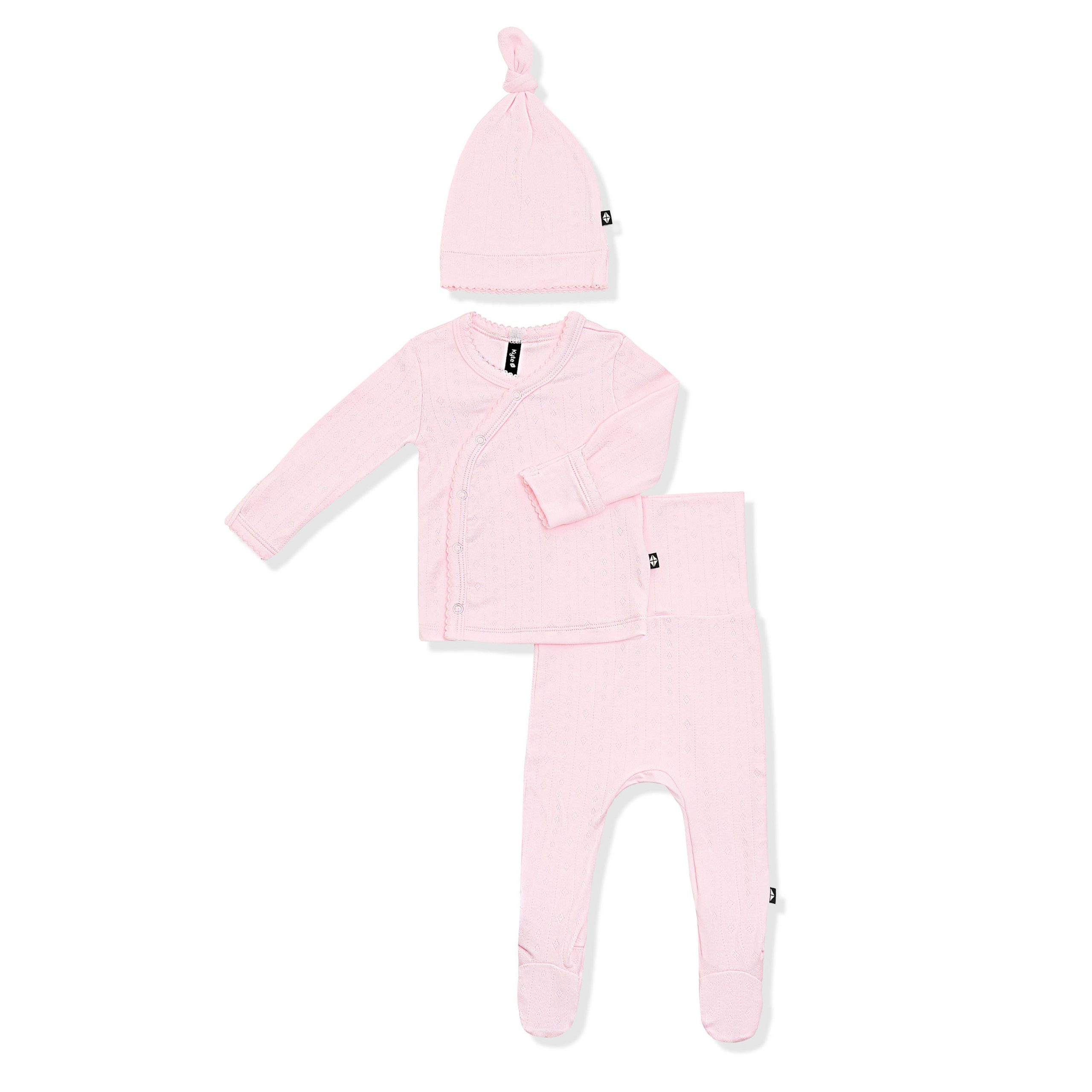 Pointelle Take Me Home Set with Cap in Sakura - Image 3