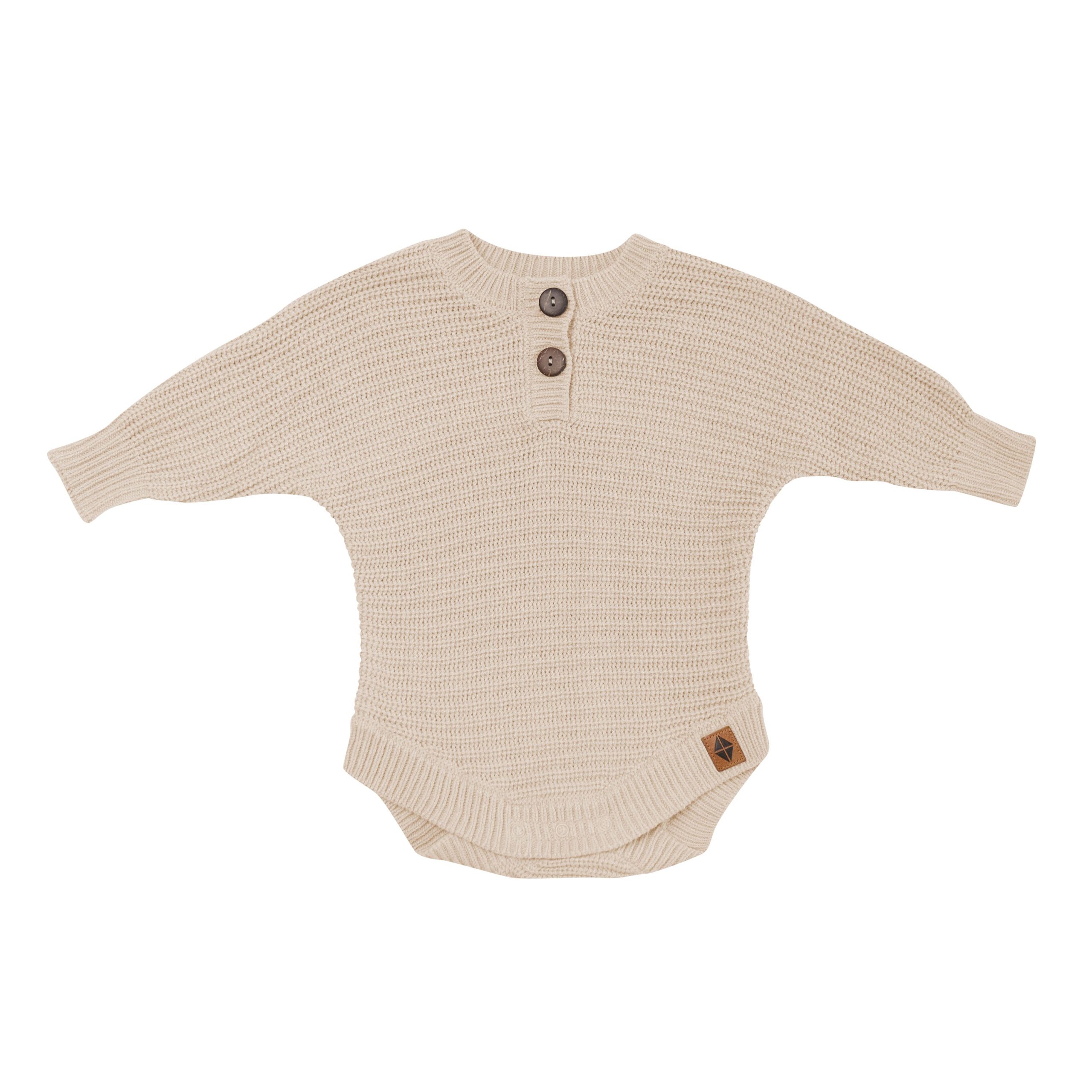 Chunky Knit Romper in Almond - Image 2