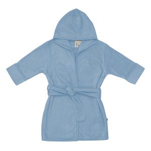 Hooded Bath Robe in Slate