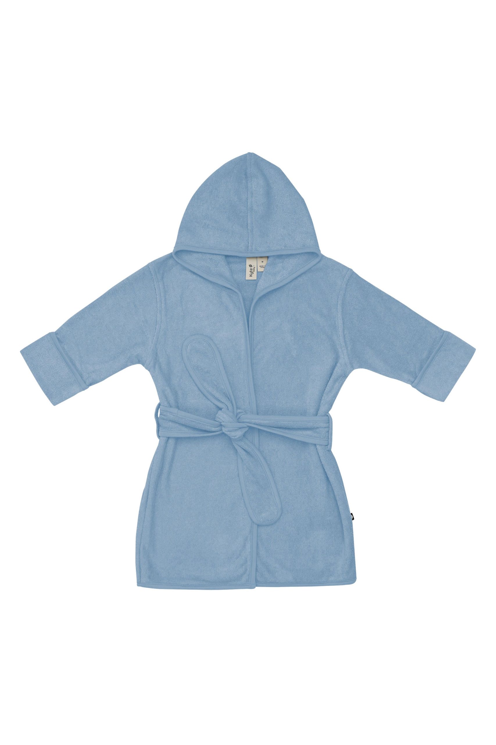 Hooded Bath Robe in Slate