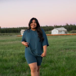 Women's Biker Short Set in Atlantic