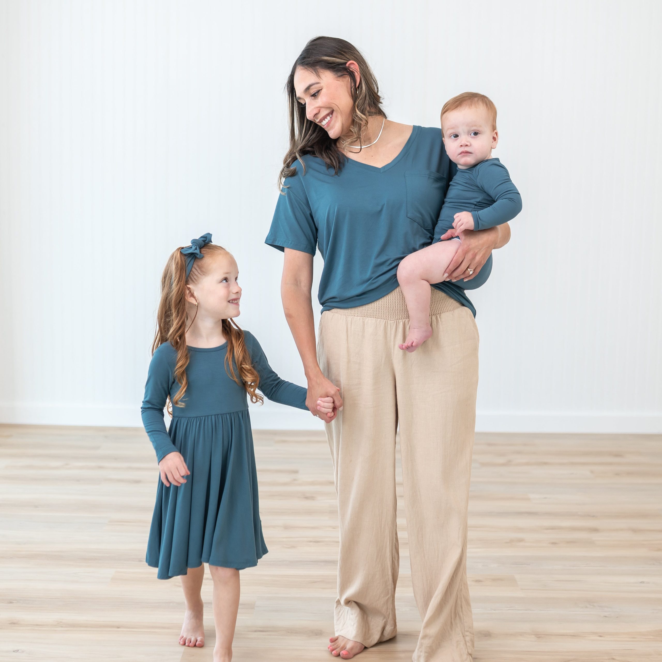 Women's Relaxed Fit V-Neck in Atlantic - Image 2
