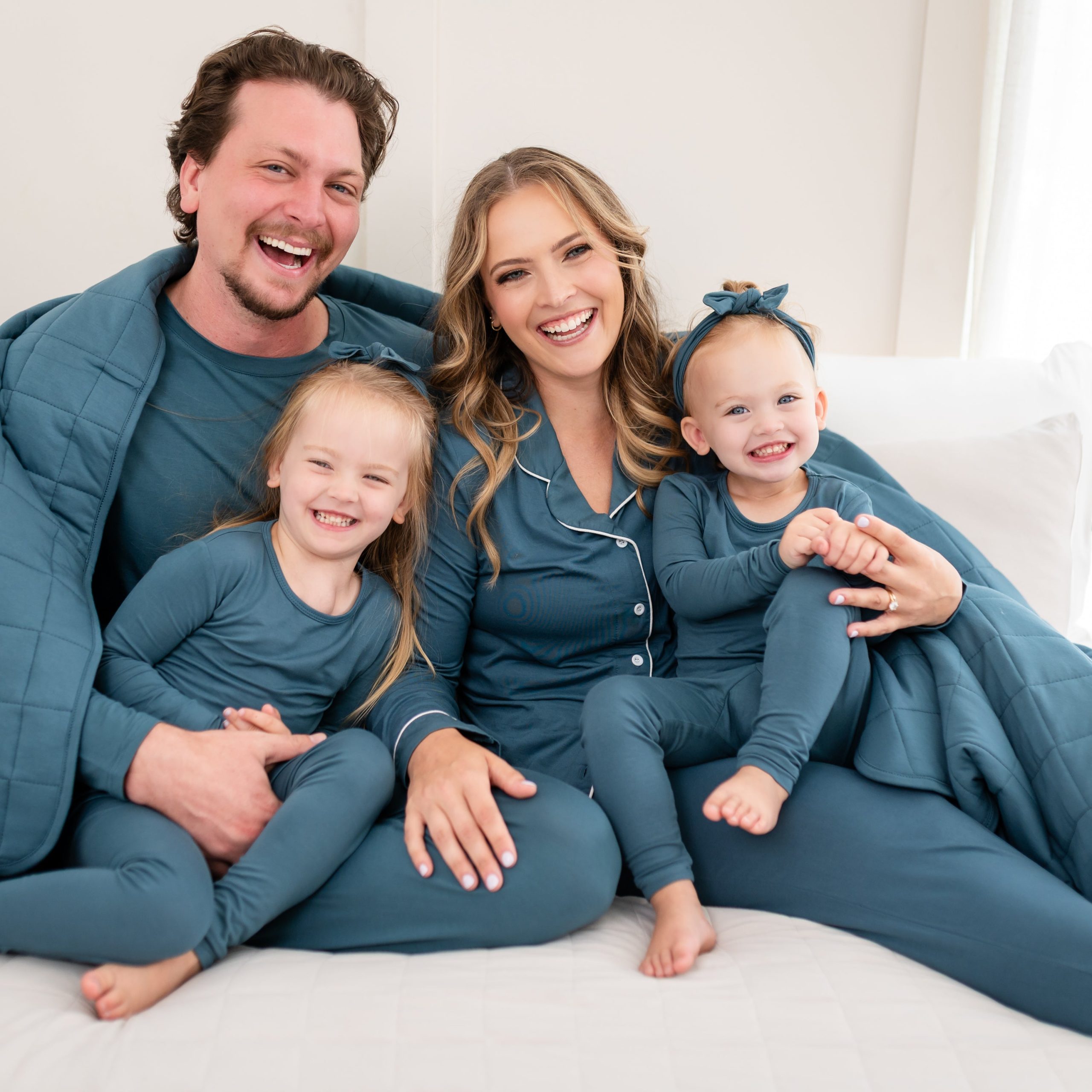 Long Sleeve Pajamas in Atlantic - Image 3