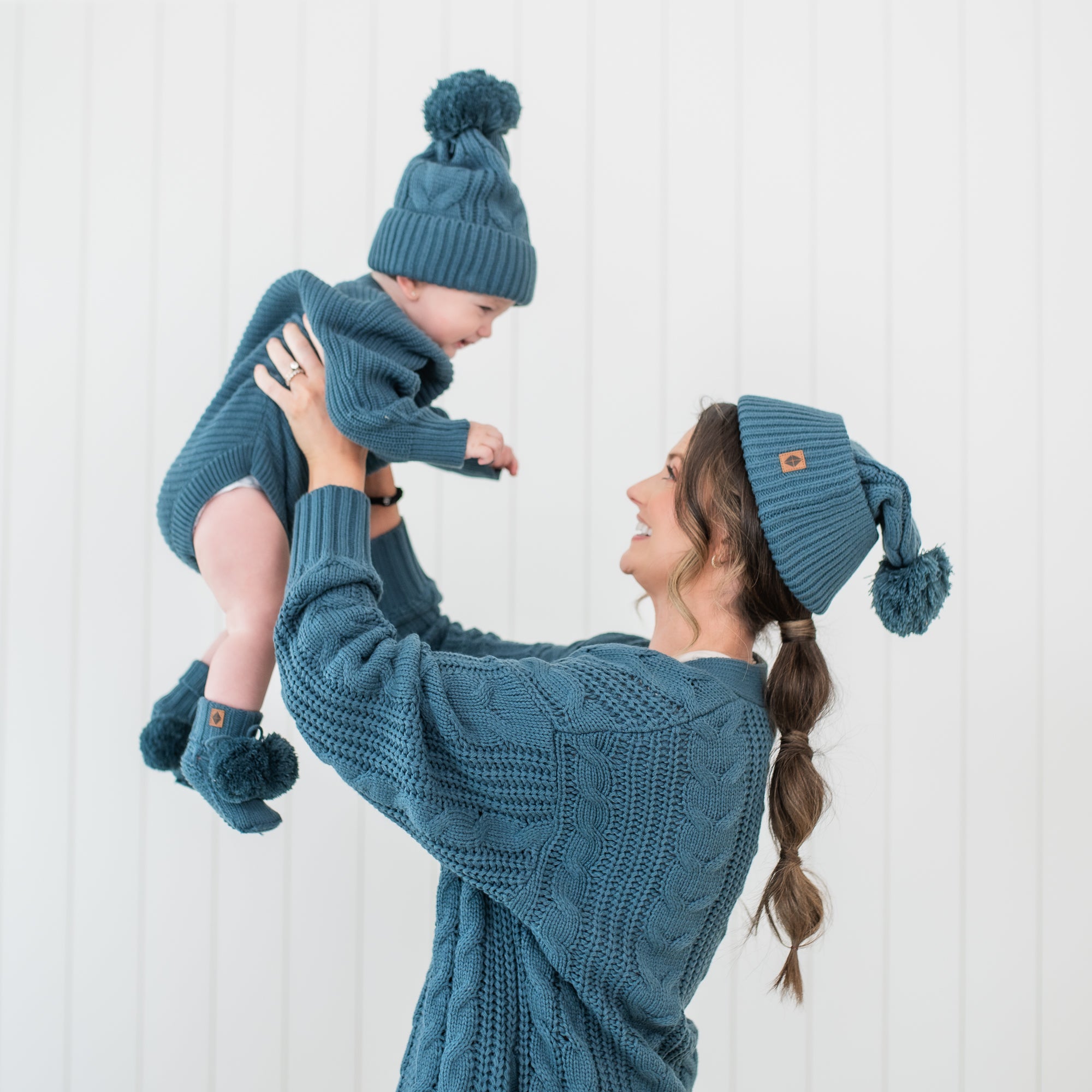 Chunky Knit Romper in Atlantic - Image 3