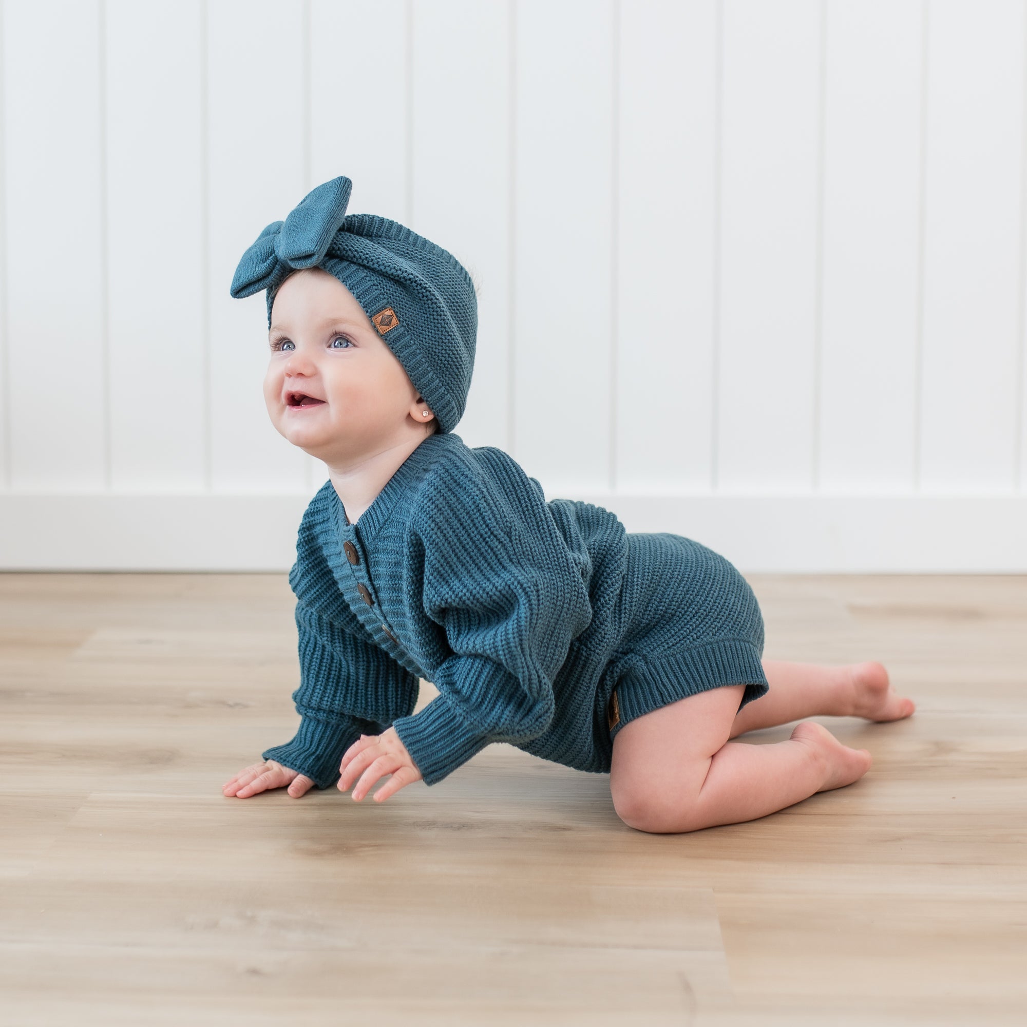 Chunky Knit Romper in Atlantic - Image 4