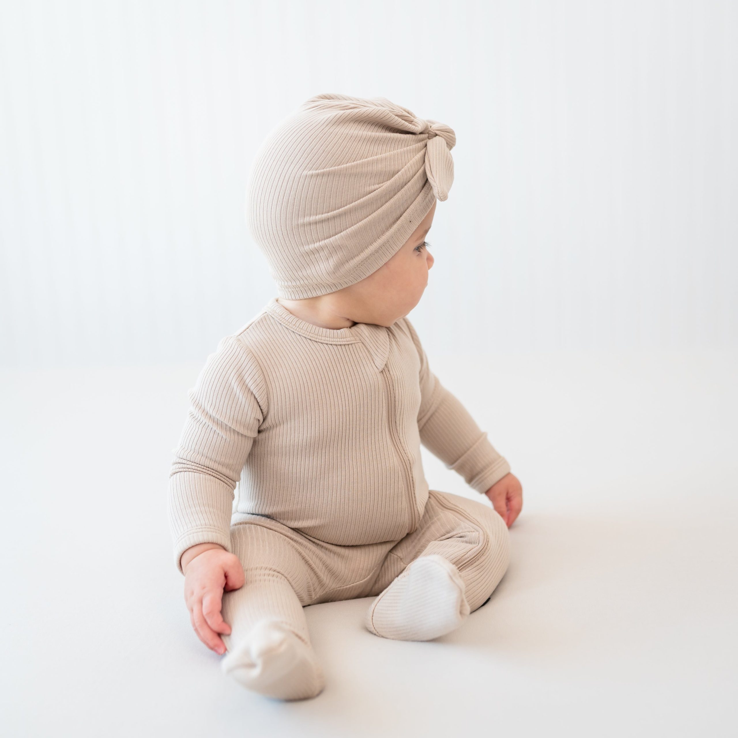 Ribbed Headwrap in Bisque - Image 4