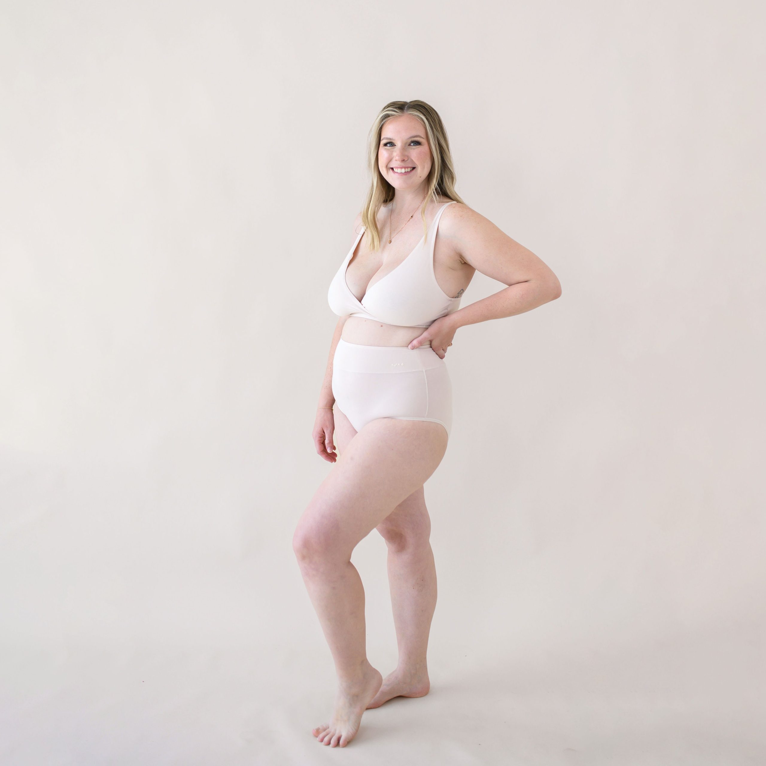 Women's High-Waisted Brief in Blonde - Image 3