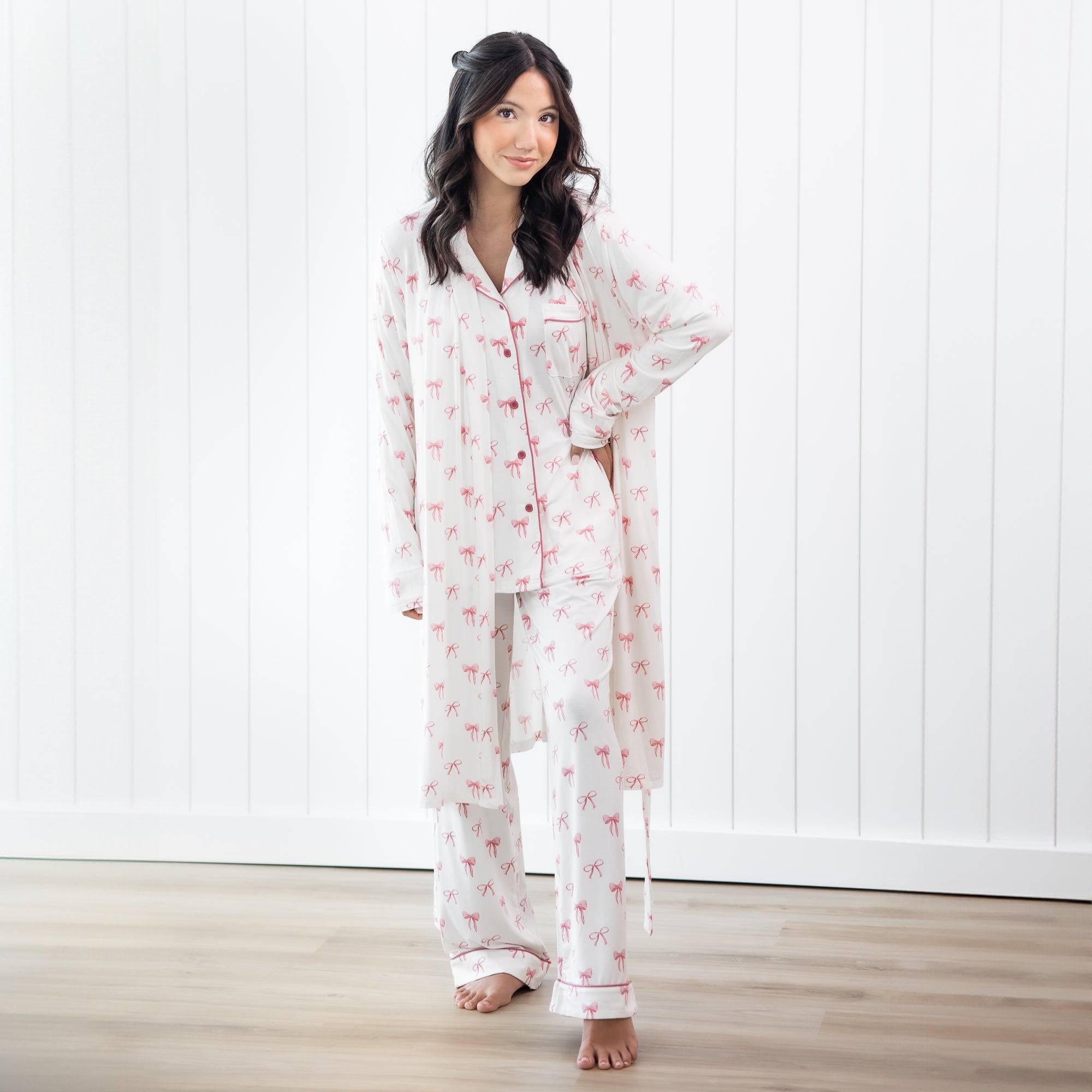 Women's Lounge Robe in Bow - Image 3