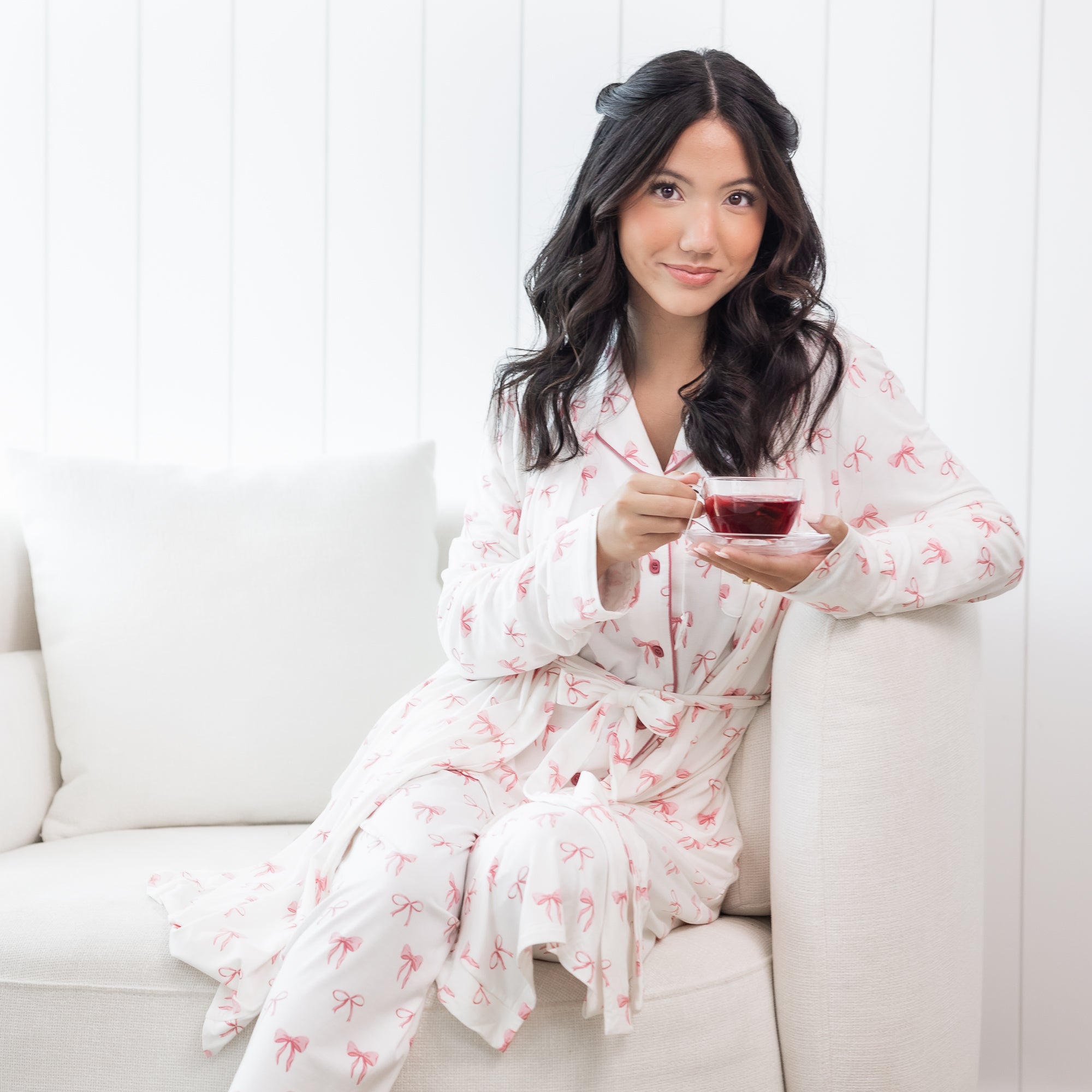 Women's Lounge Robe in Bow - Image 2