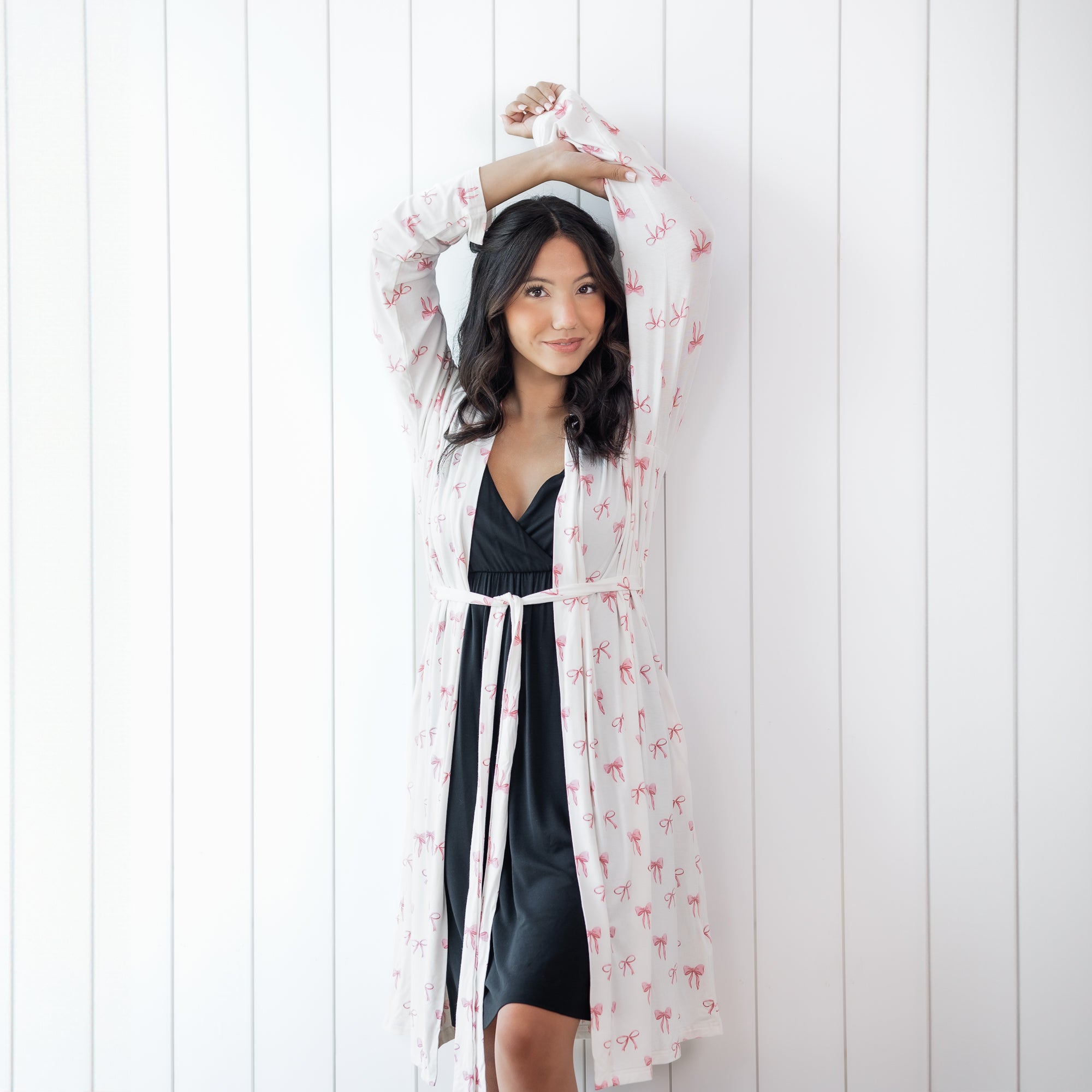 Women's Lounge Robe in Bow - Image 4