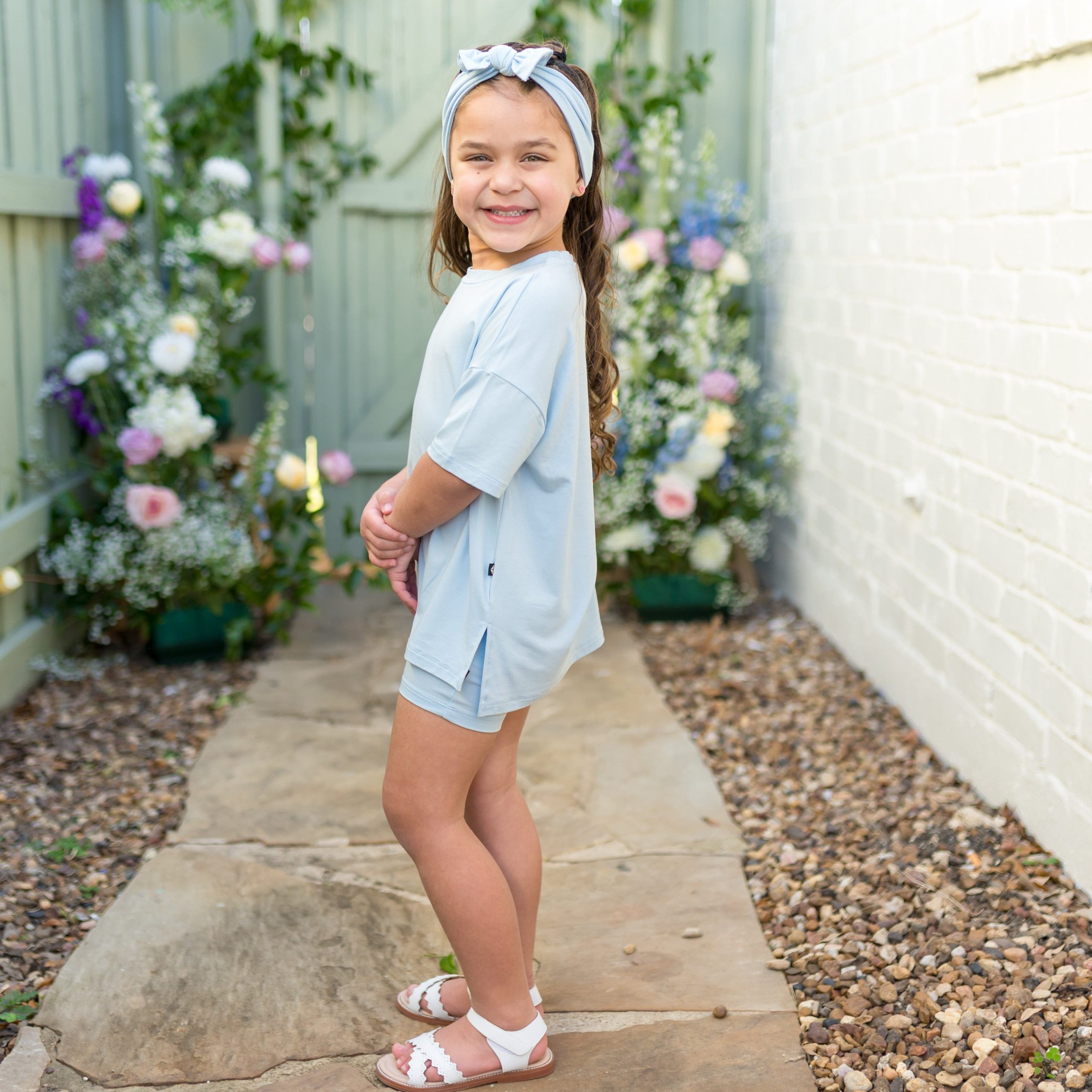 Toddler Biker Short Set in Breeze - Image 4