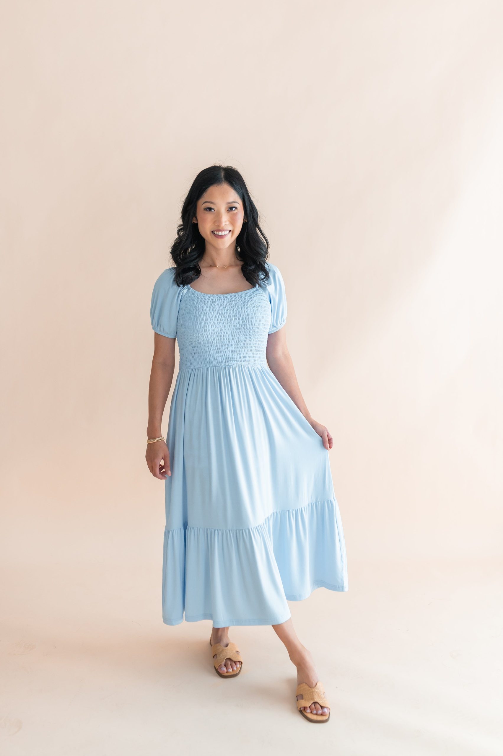 Women's Smocked Dress in Breeze