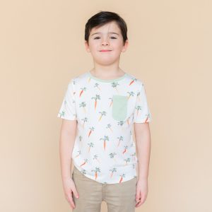 Toddler Crew Neck Tee in Carrot