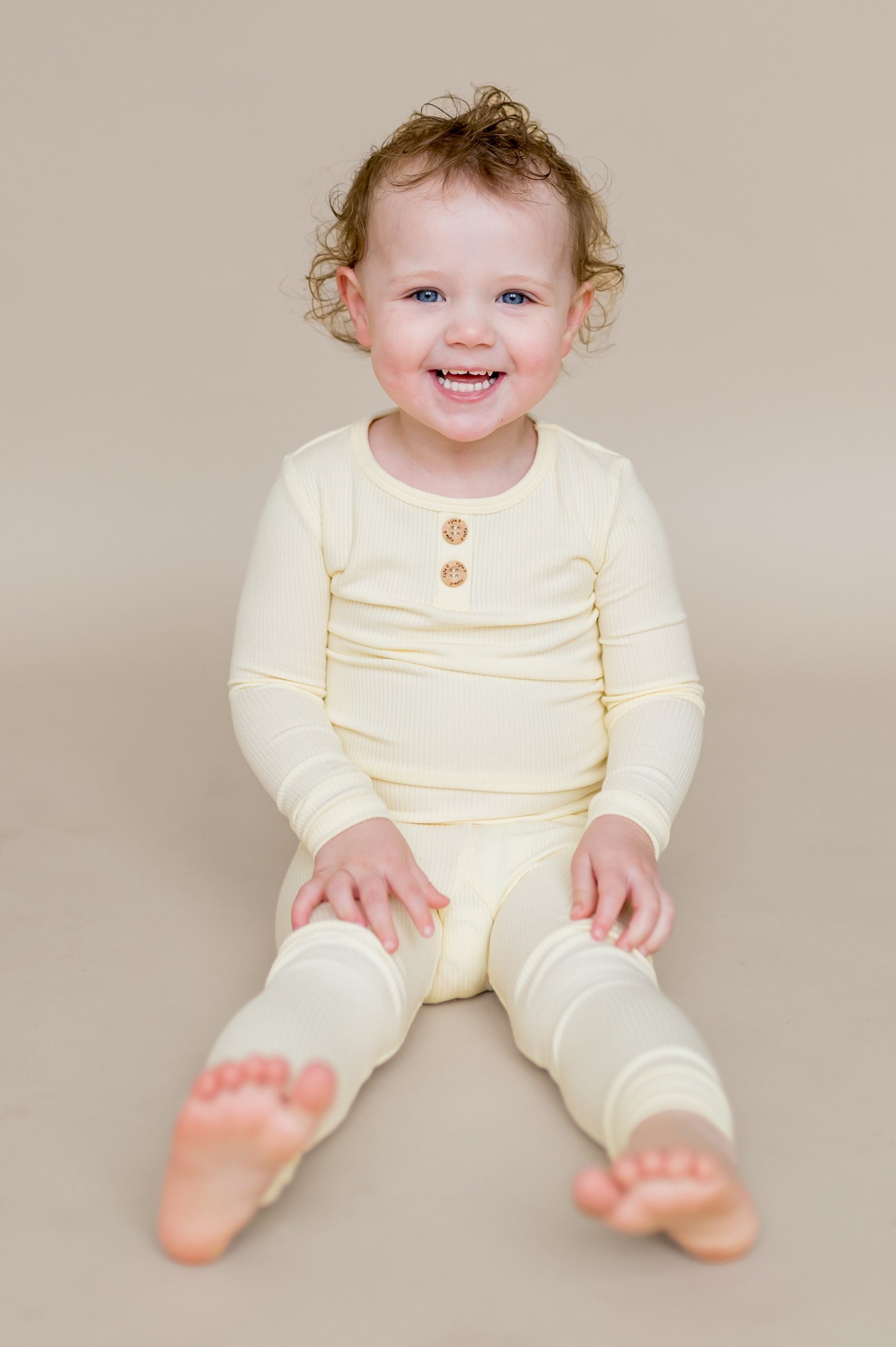 Ribbed Henley Set in Chamomile - Image 3