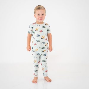 Short Sleeve with Pants Pajamas in City Vehicles