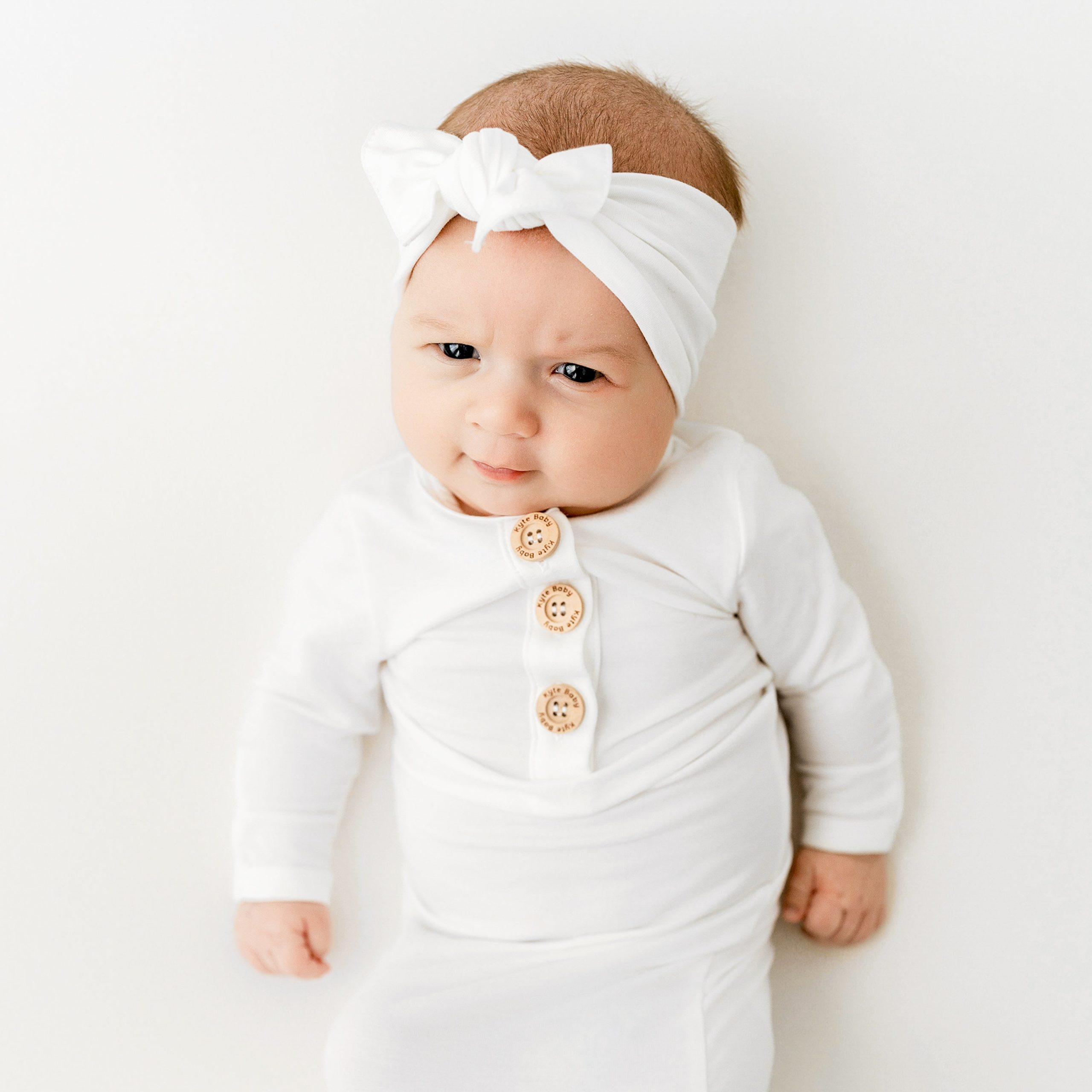Knotted Gown with Bow Set in Cloud - Image 3