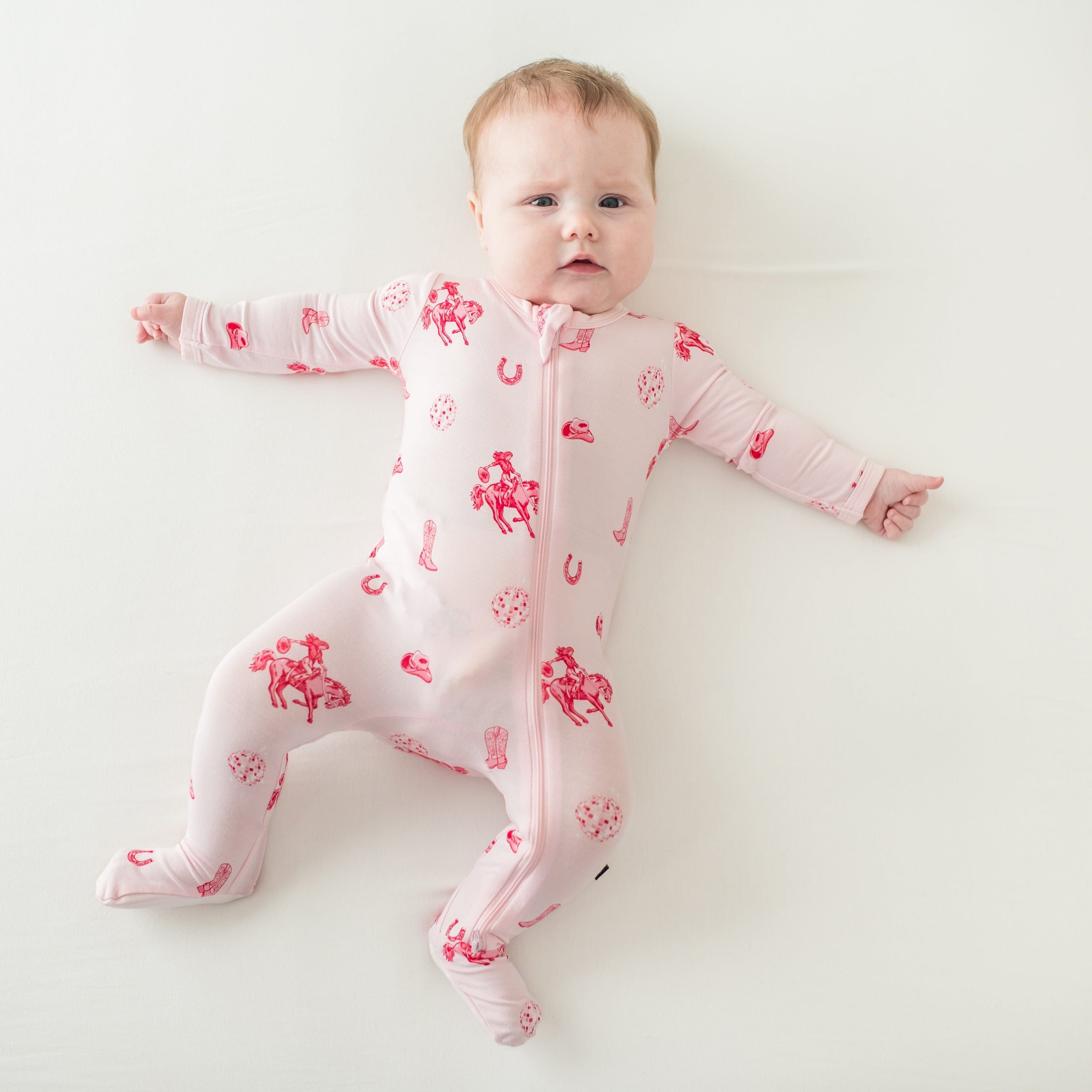 Zippered Footie in Disco Cowgirl