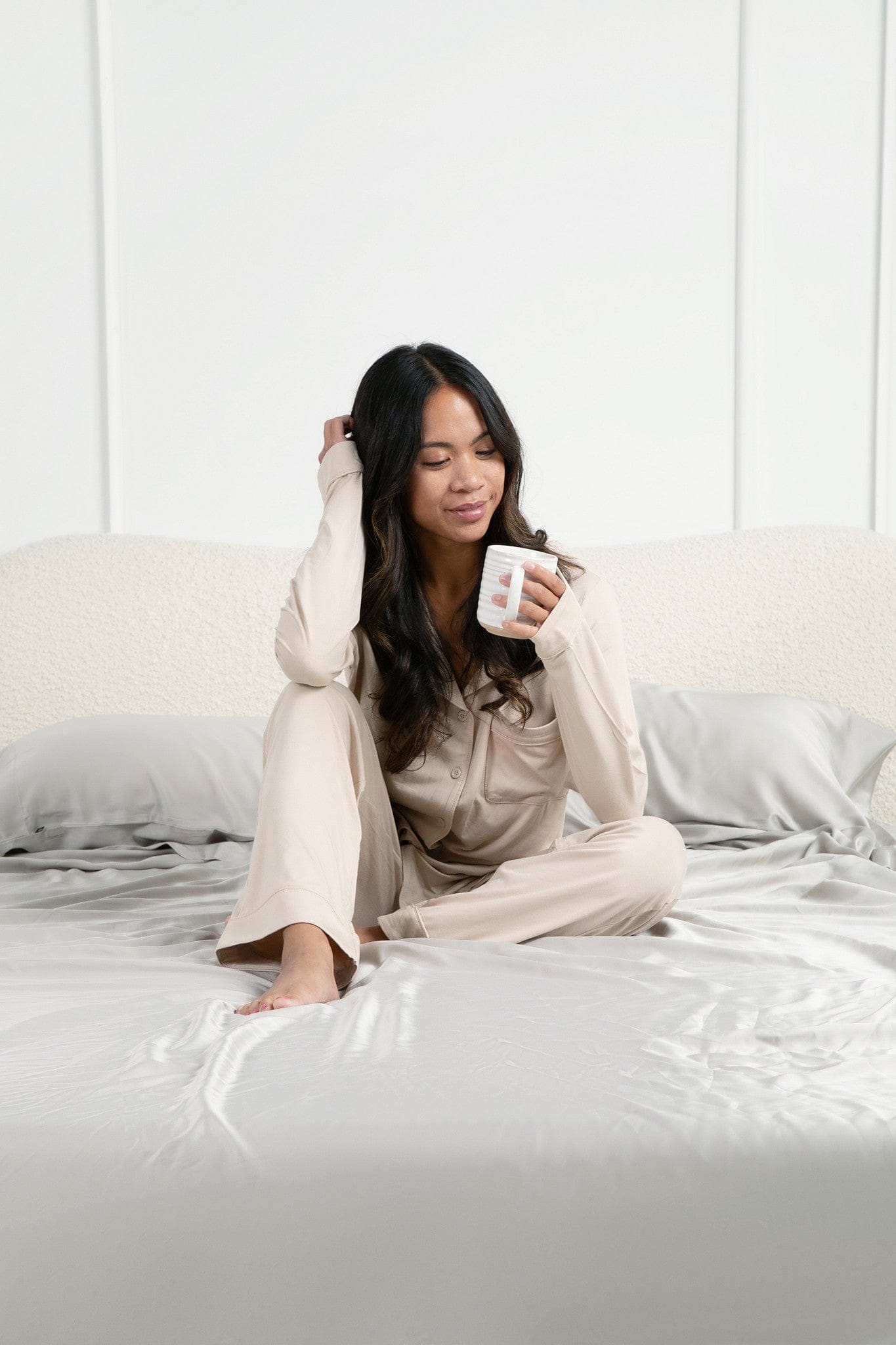 Bamboo Sateen Sheet Set in Dove Gray - Image 5