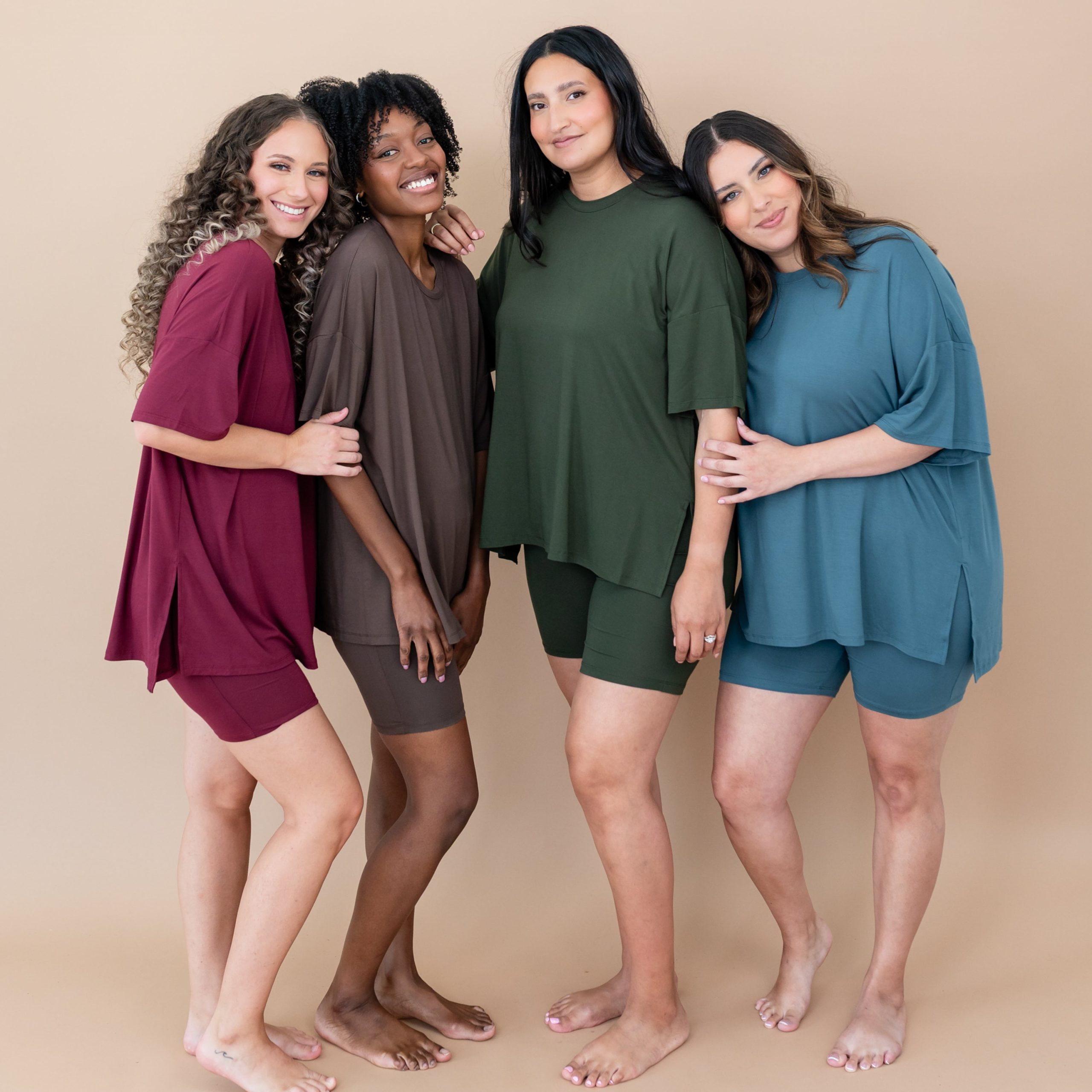 Women's Biker Short Set in Fir - Image 4