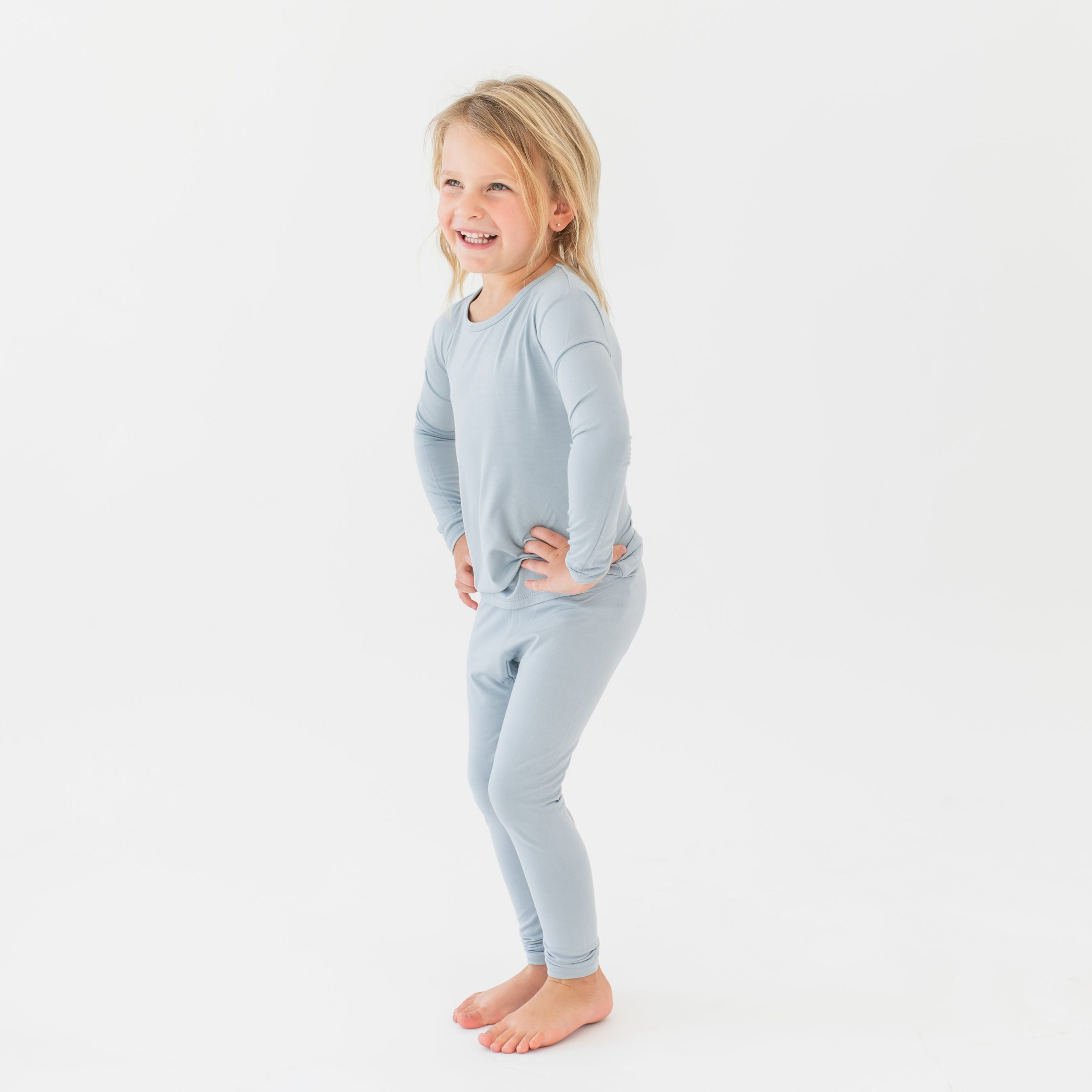 Long Sleeve Pajamas in Fog - Image 6
