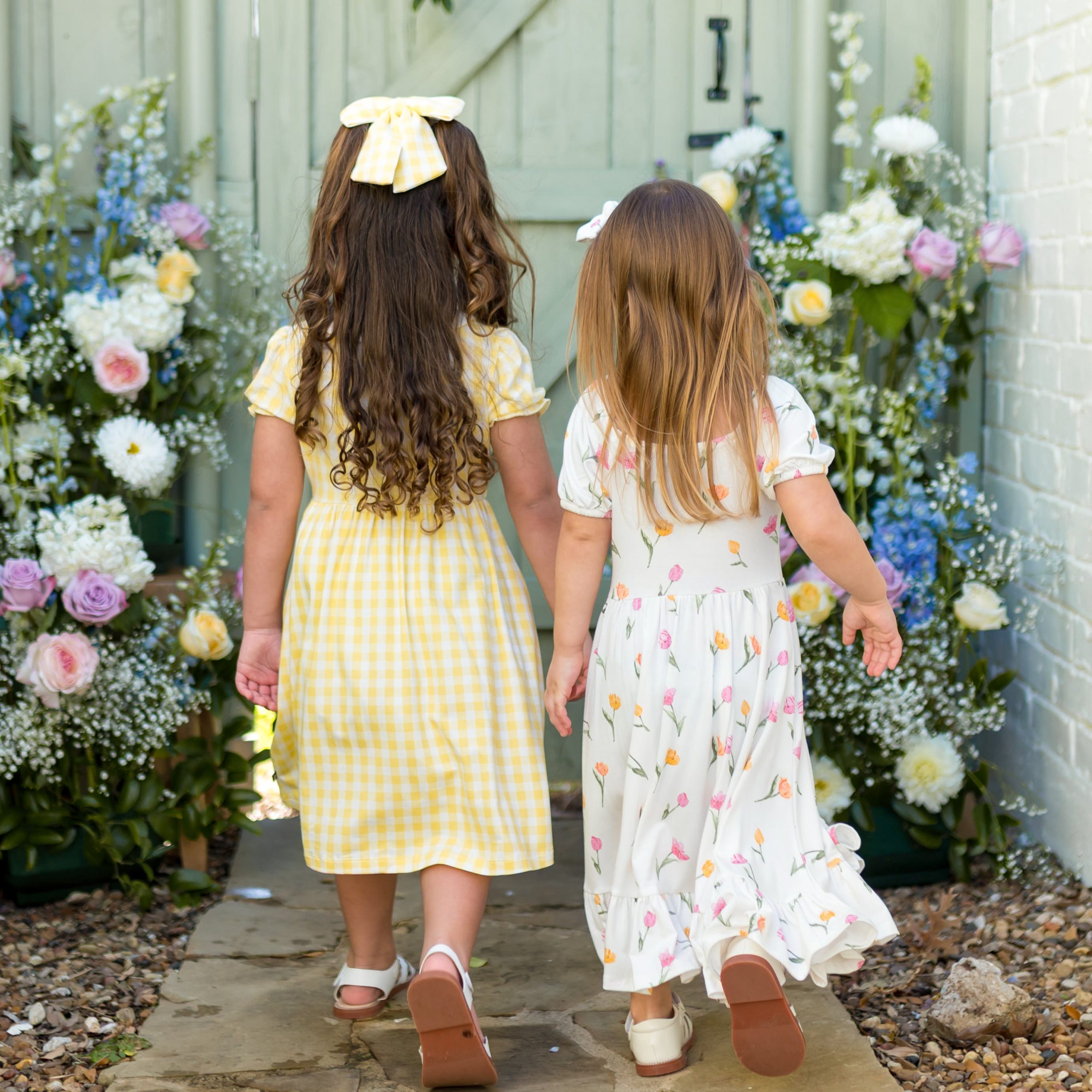 Peter Pan Collar Dress in Gingham Chamomile - Image 6