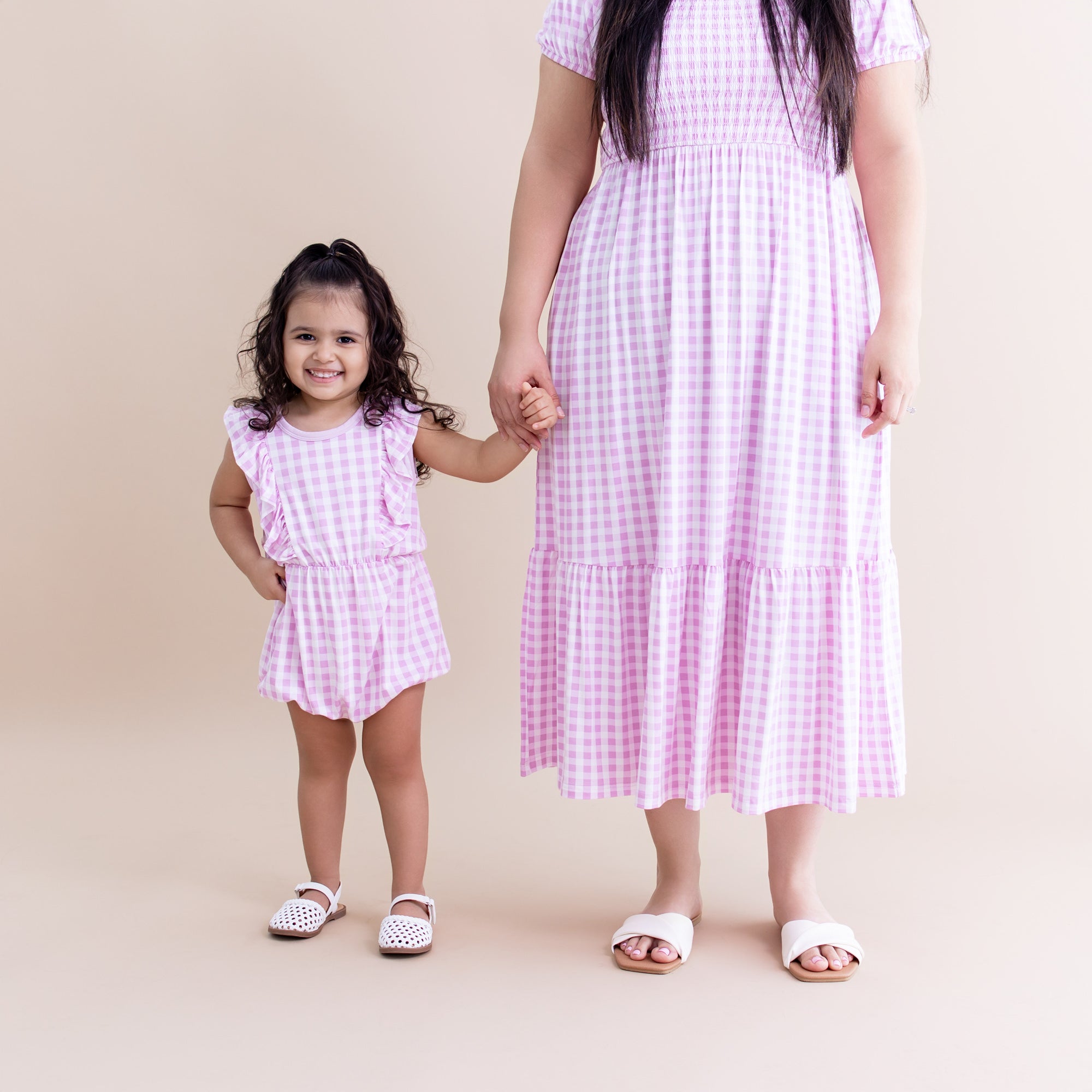 Bubble Romper in Gingham Thistle - Image 3