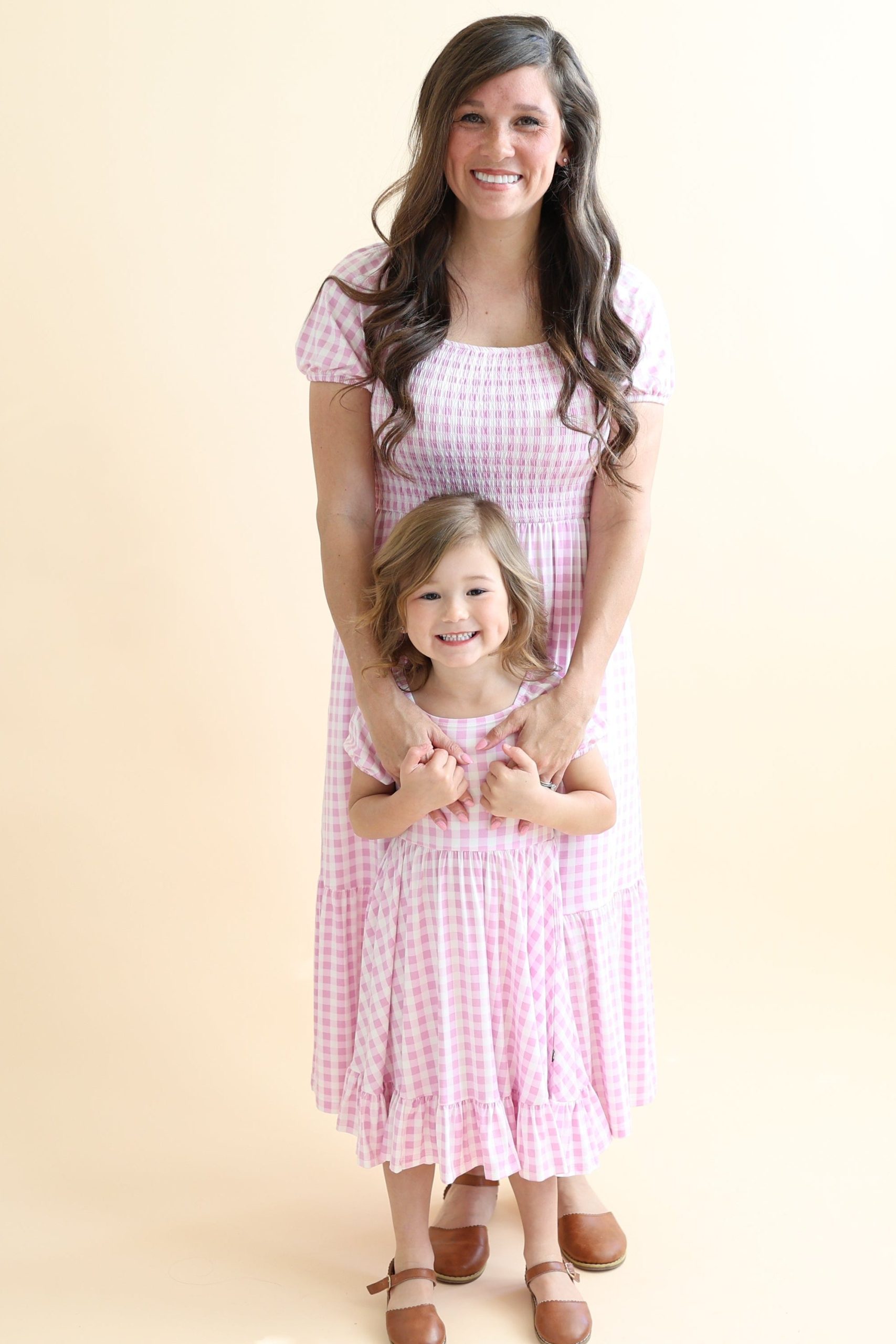 Women's Smocked Dress in Gingham Thistle - Image 4