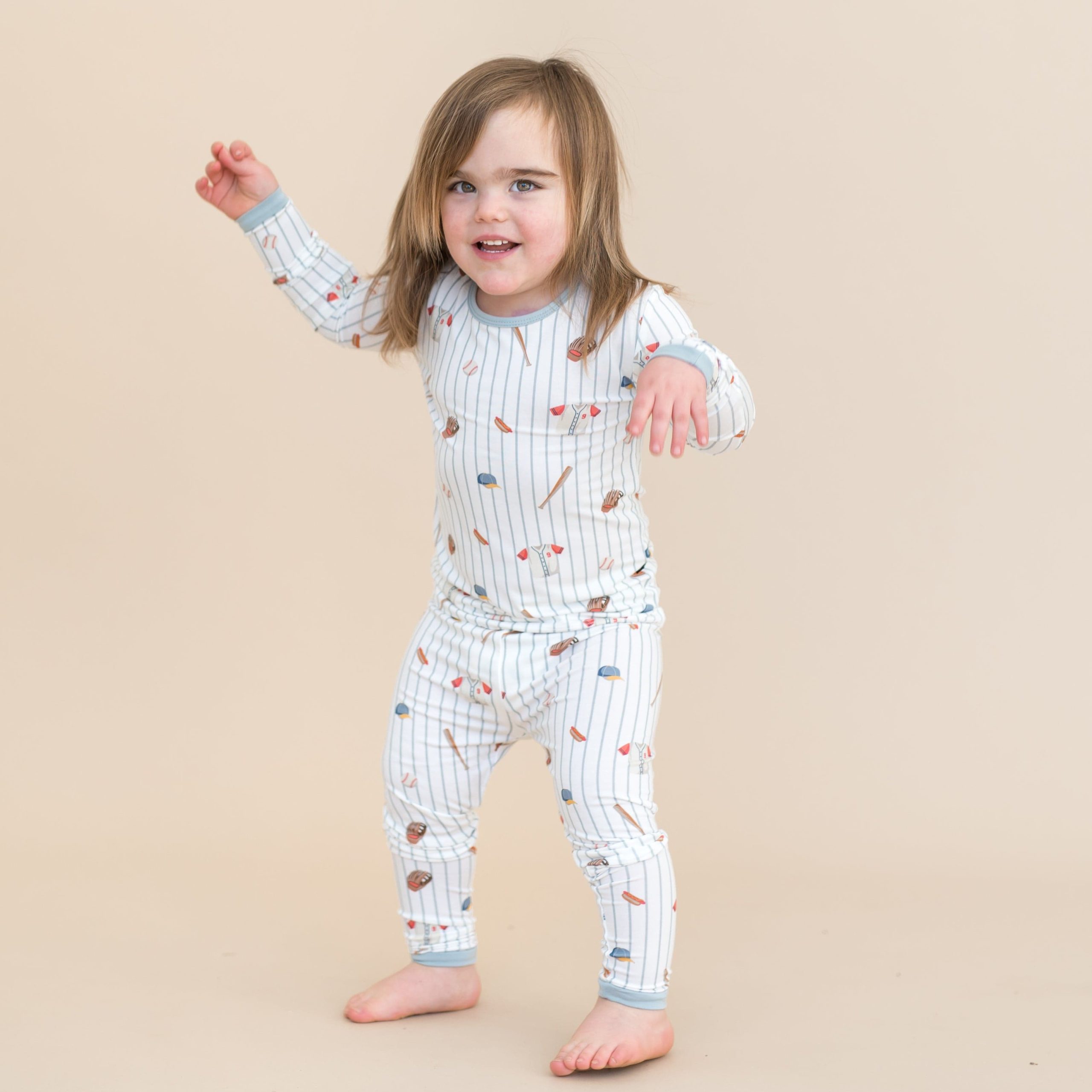 Long Sleeve Pajamas in Home Run - Image 6