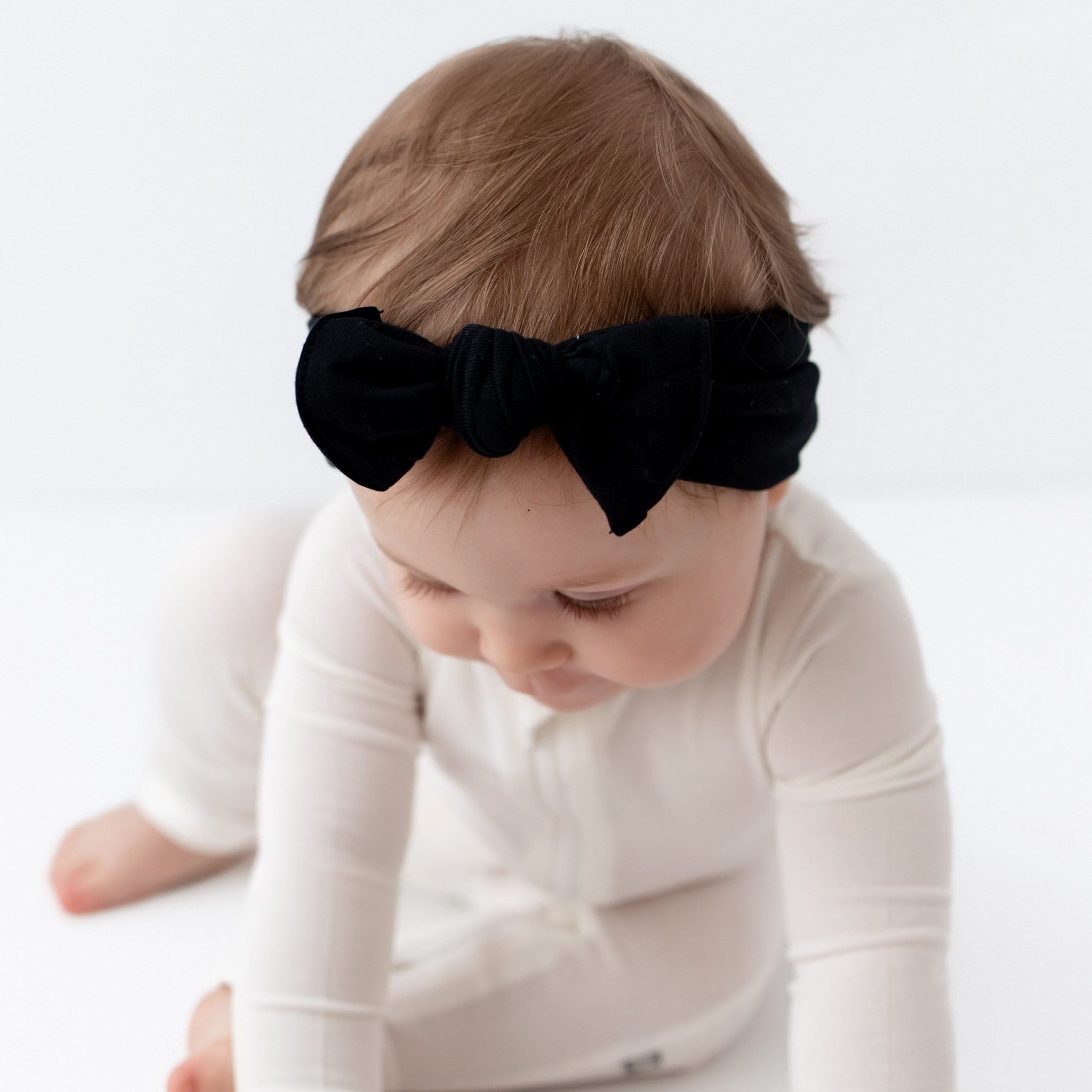 Knotted Bow Headband in Midnight - Image 3