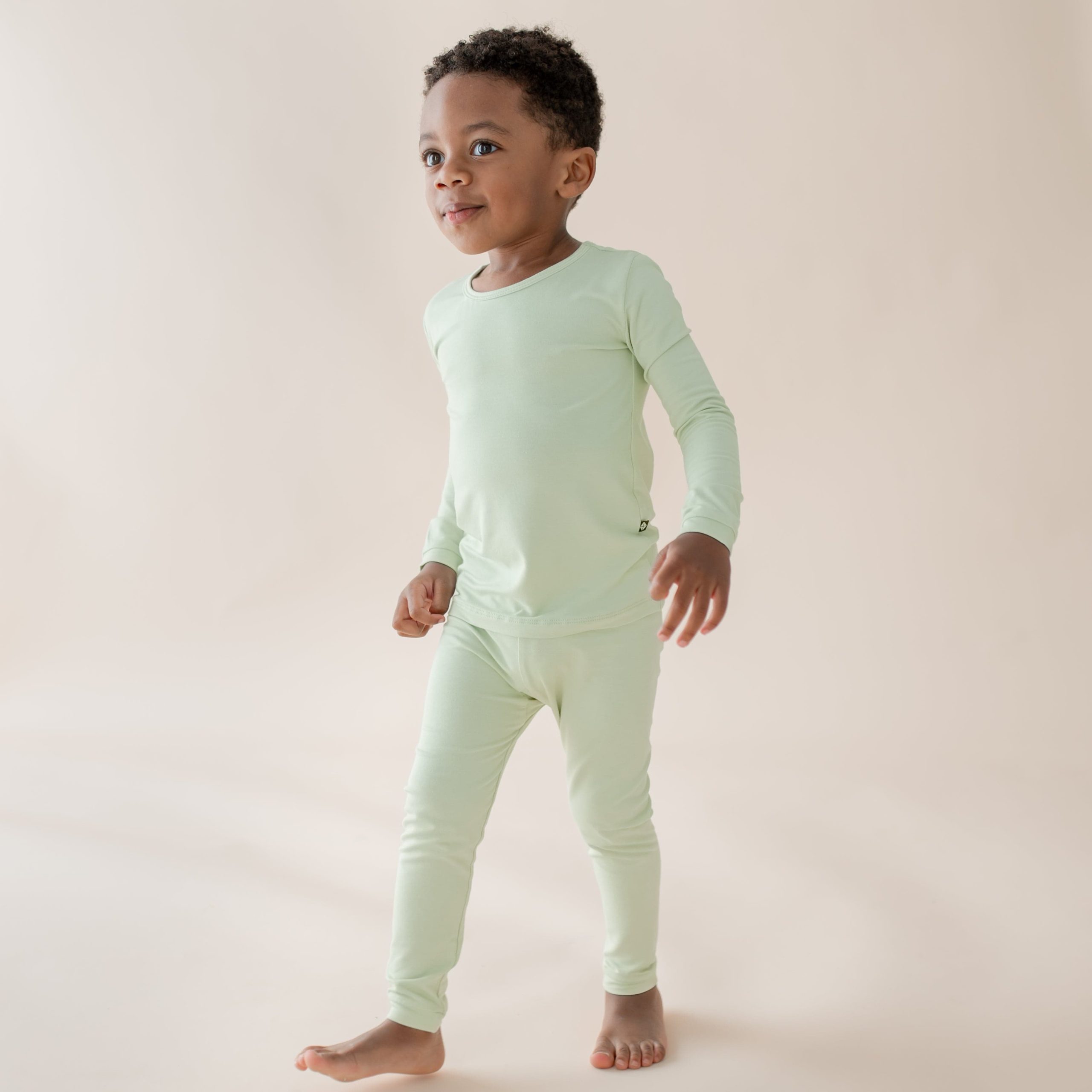 Long Sleeve Pajamas in Basil - Image 5