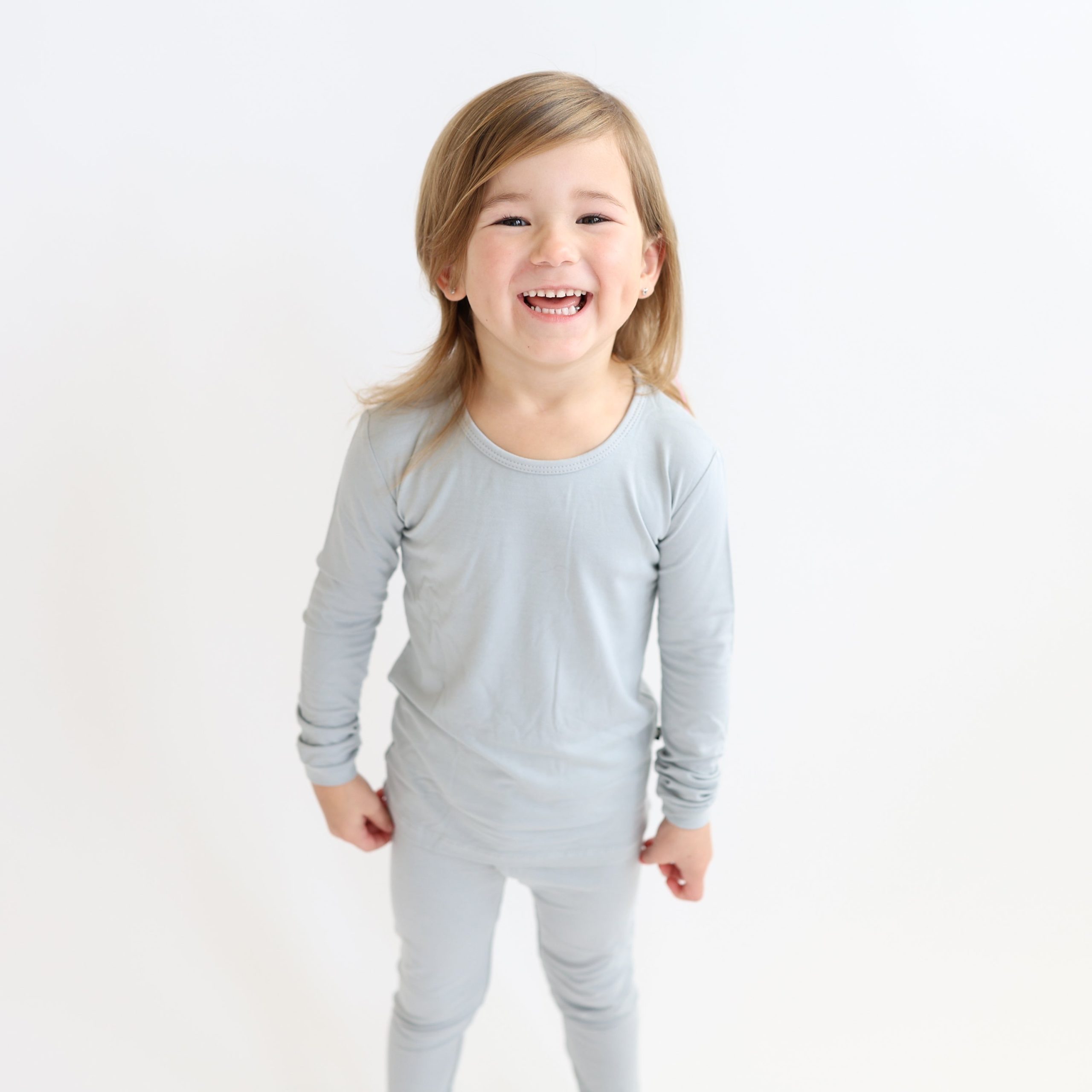 Long Sleeve Pajamas in Storm - Image 3