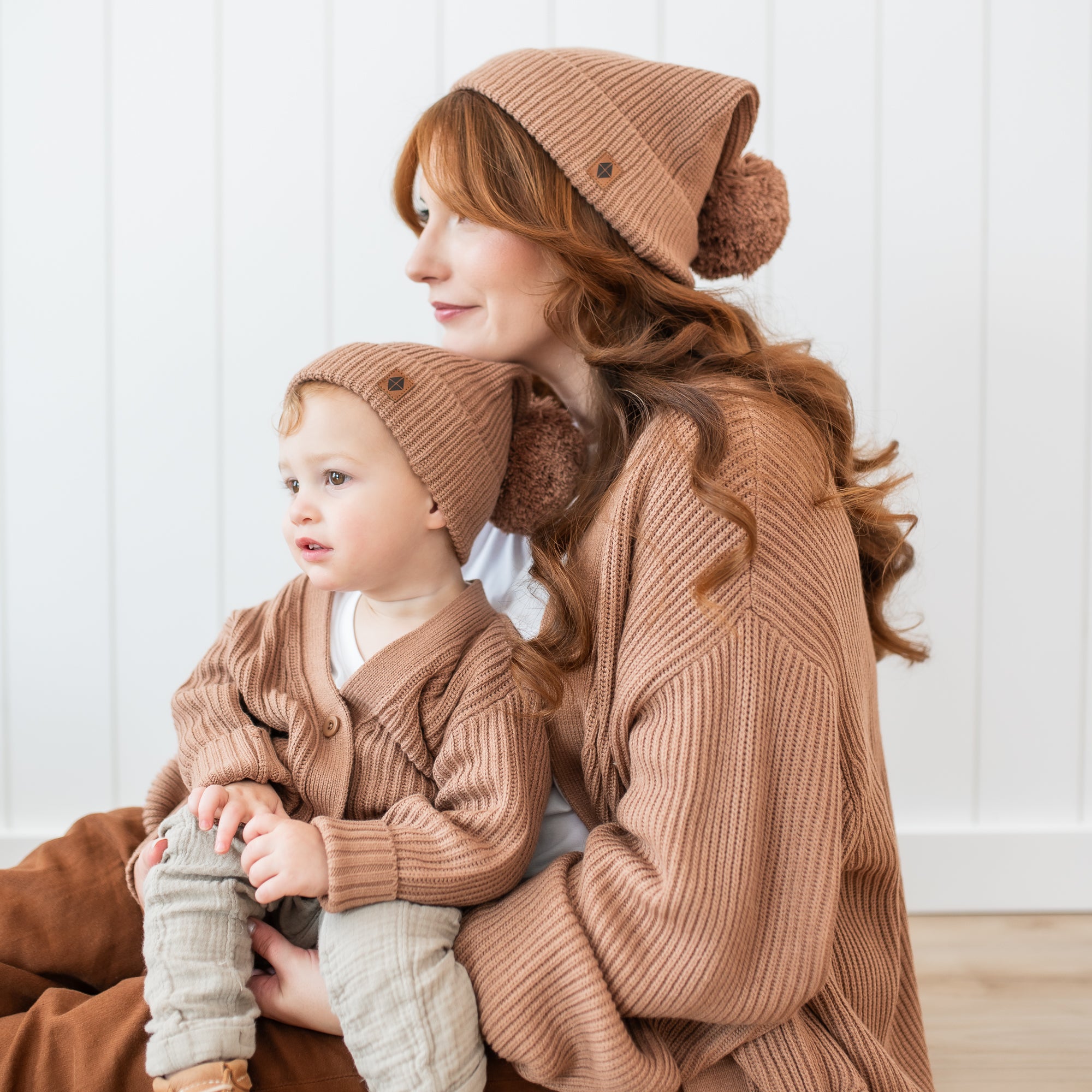 Chunky Knit Oversized Cardigan in Latte - Image 2