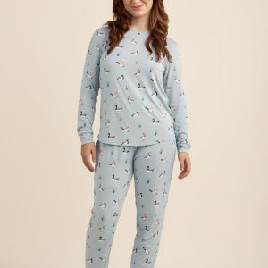 Women's Jogger Pajama Set in Mallard Duck