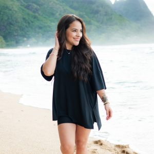 Women's Biker Short Set in Midnight