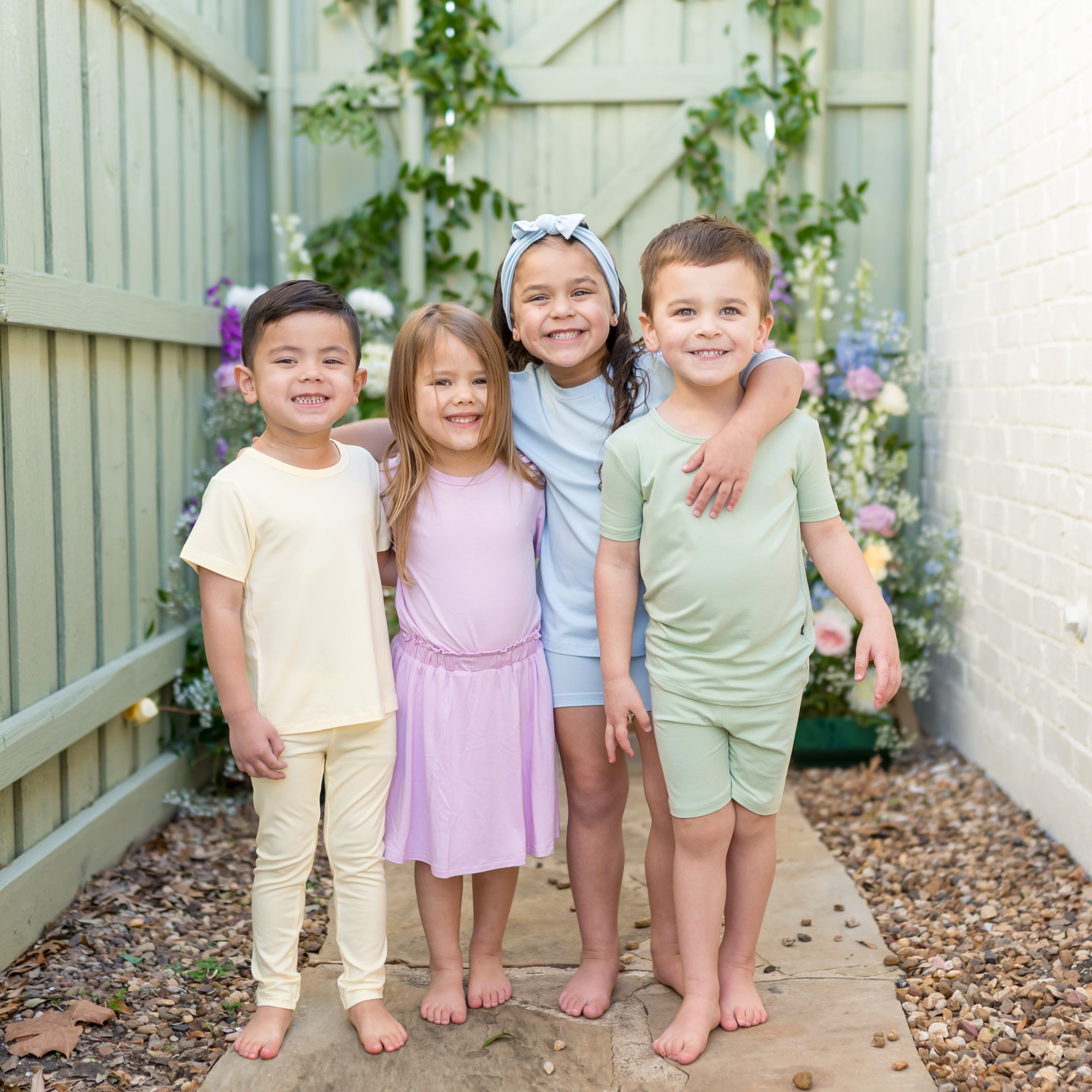 Short Sleeve Pajamas in Basil - Image 4