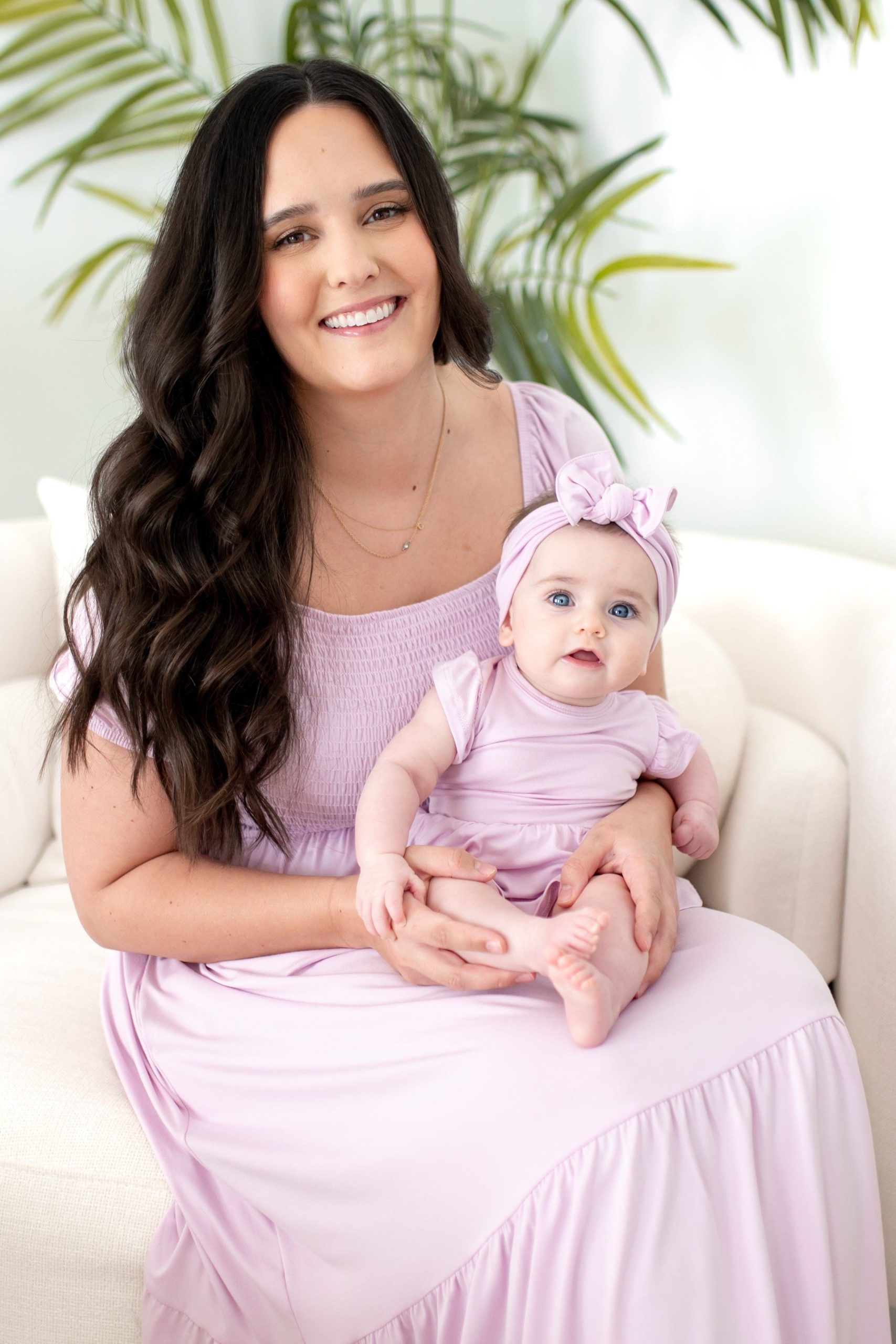 Women's Smocked Dress in Thistle - Image 6
