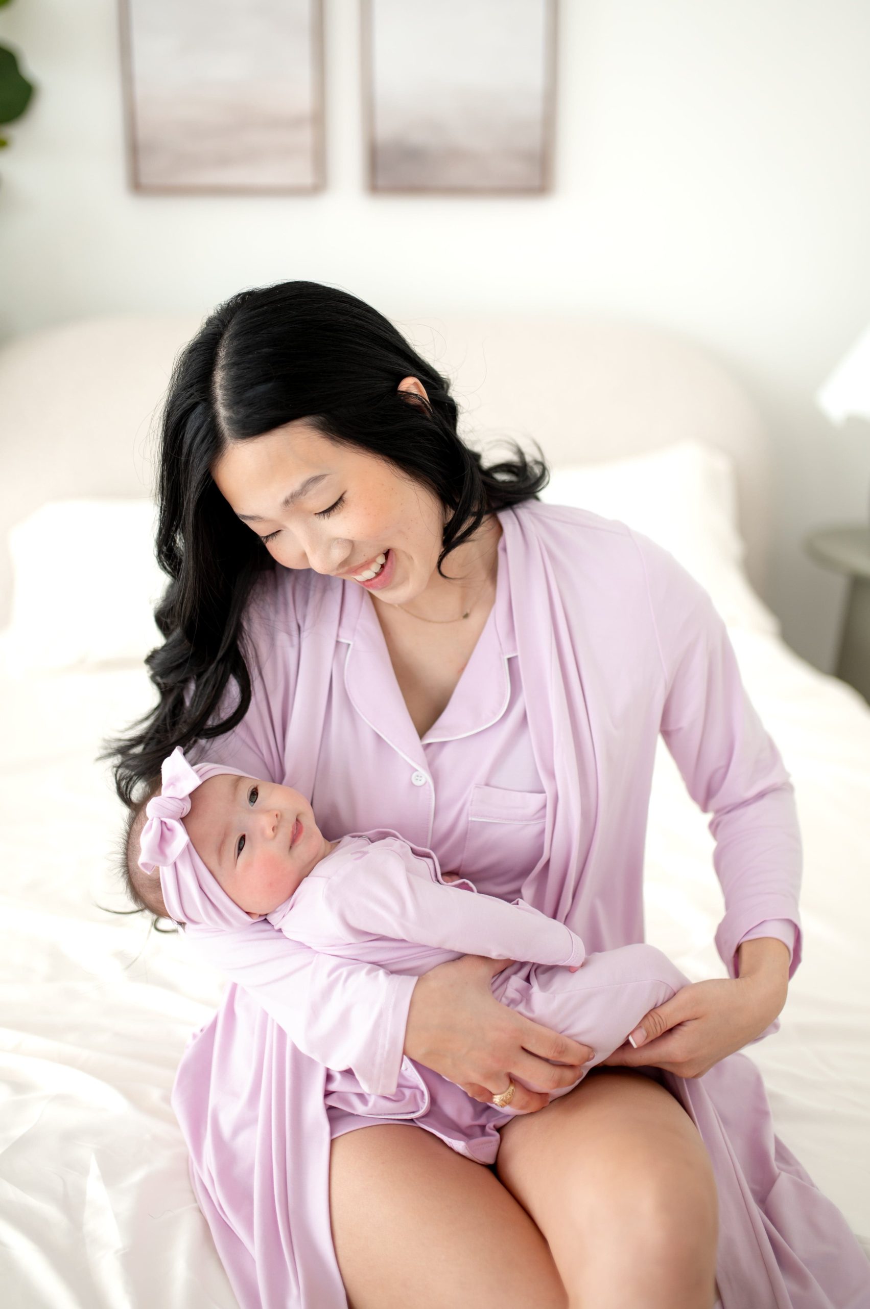 Women's Short Sleeve Pajama Set in Thistle - Image 3