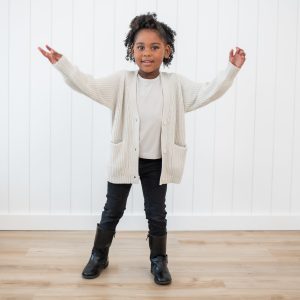 Chunky Knit Oversized Cardigan in Oat