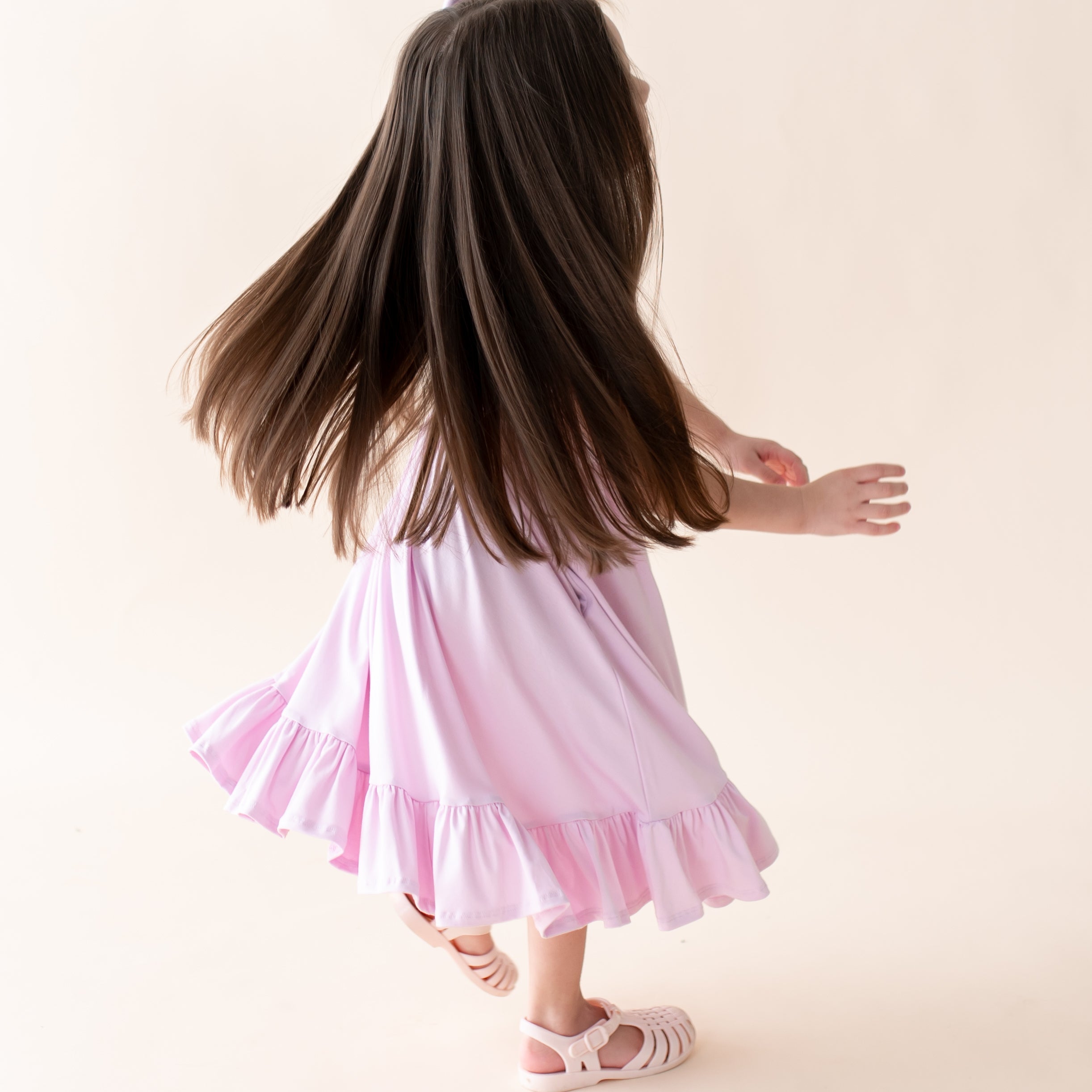 Puff Sleeve Twirl Dress in Thistle - Image 8