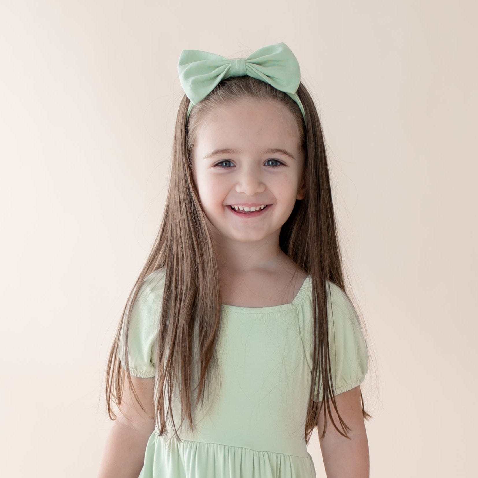 Bow Headband in Basil - Image 3