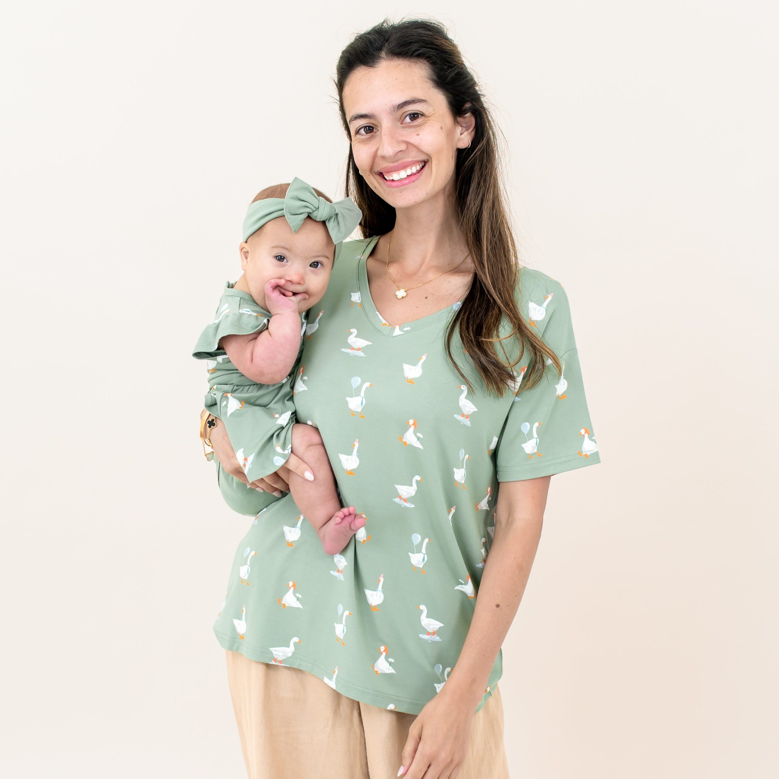 Women's Relaxed Fit V-Neck in Silly Goose - Image 2