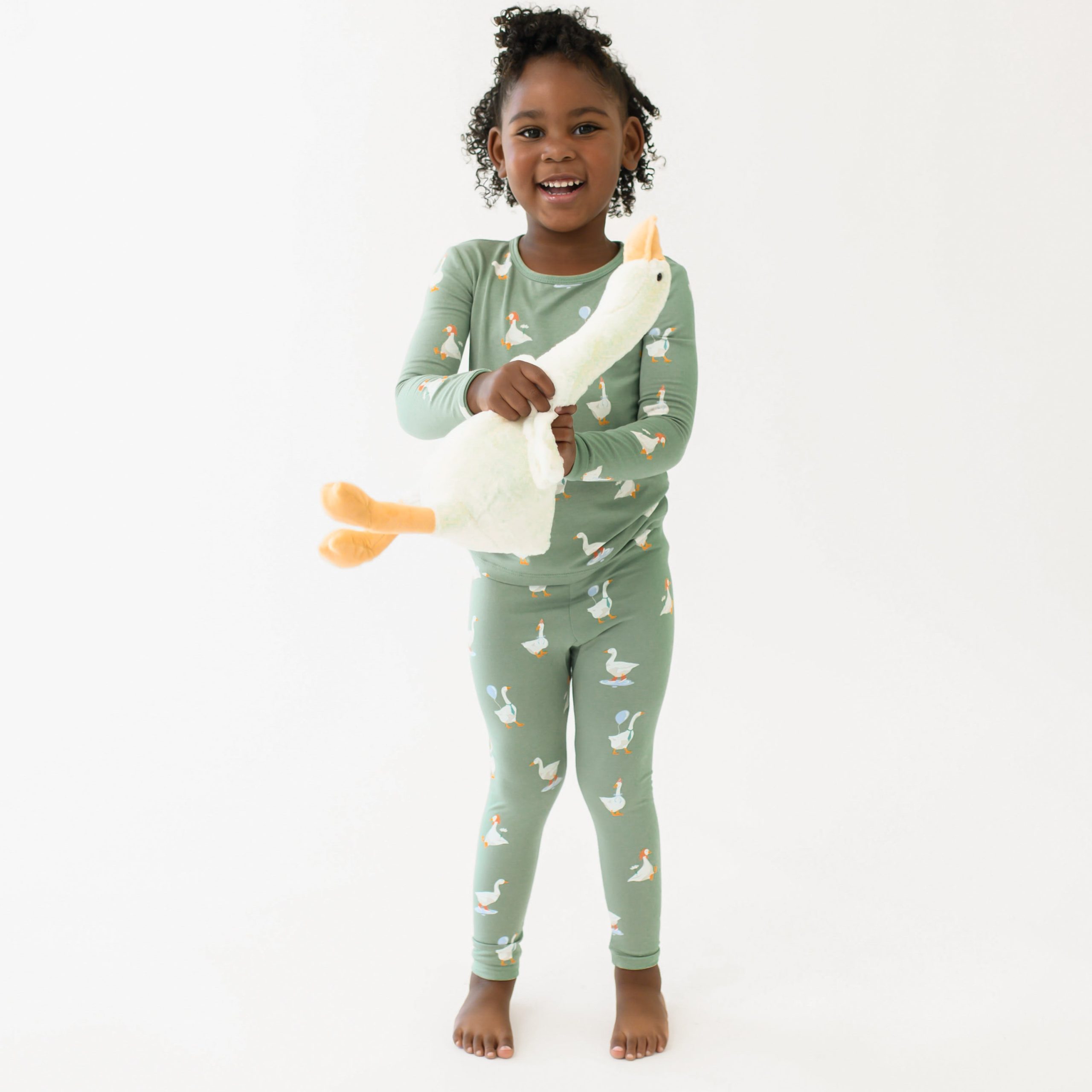 Long Sleeve Pajamas in Silly Goose - Image 3