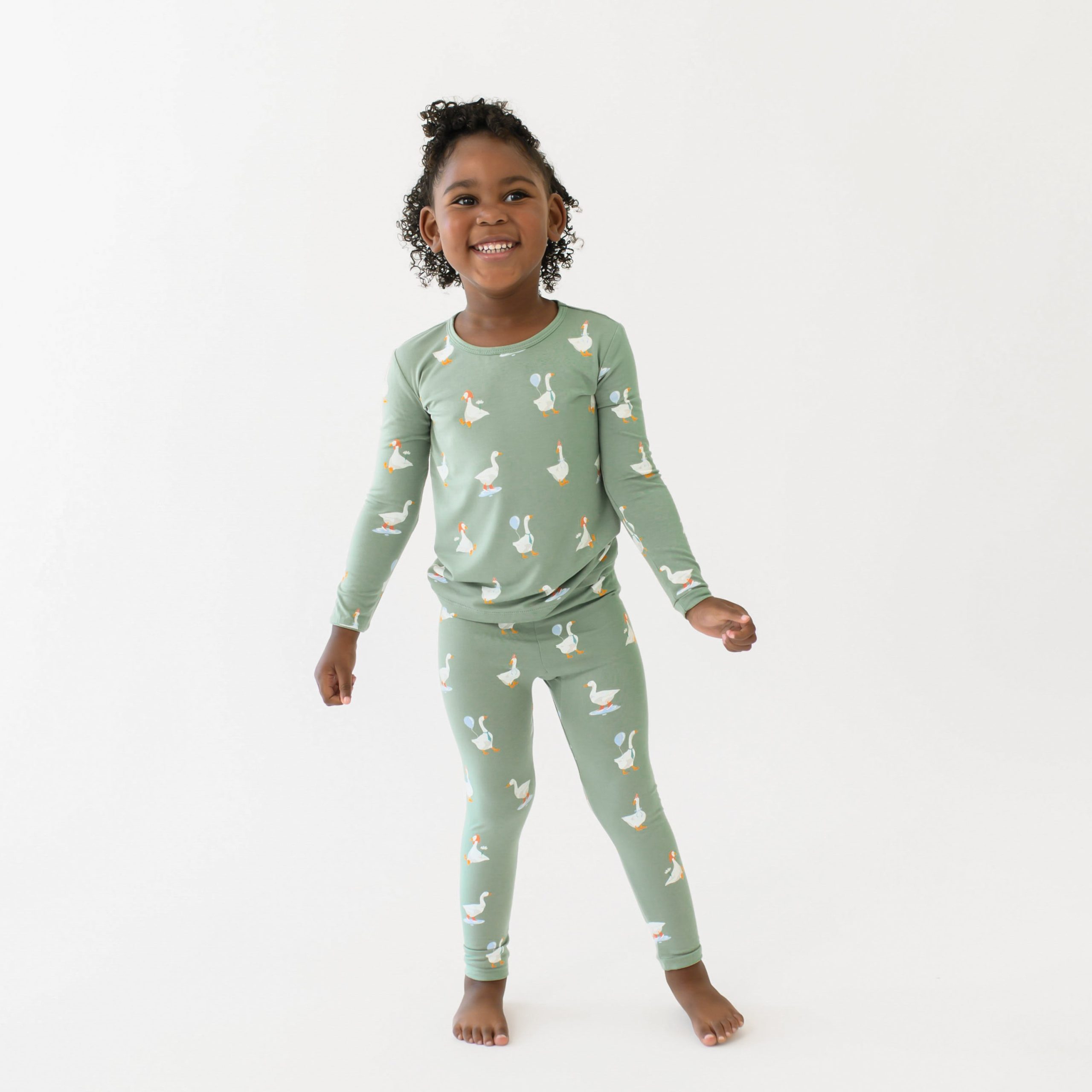 Long Sleeve Pajamas in Silly Goose - Image 4