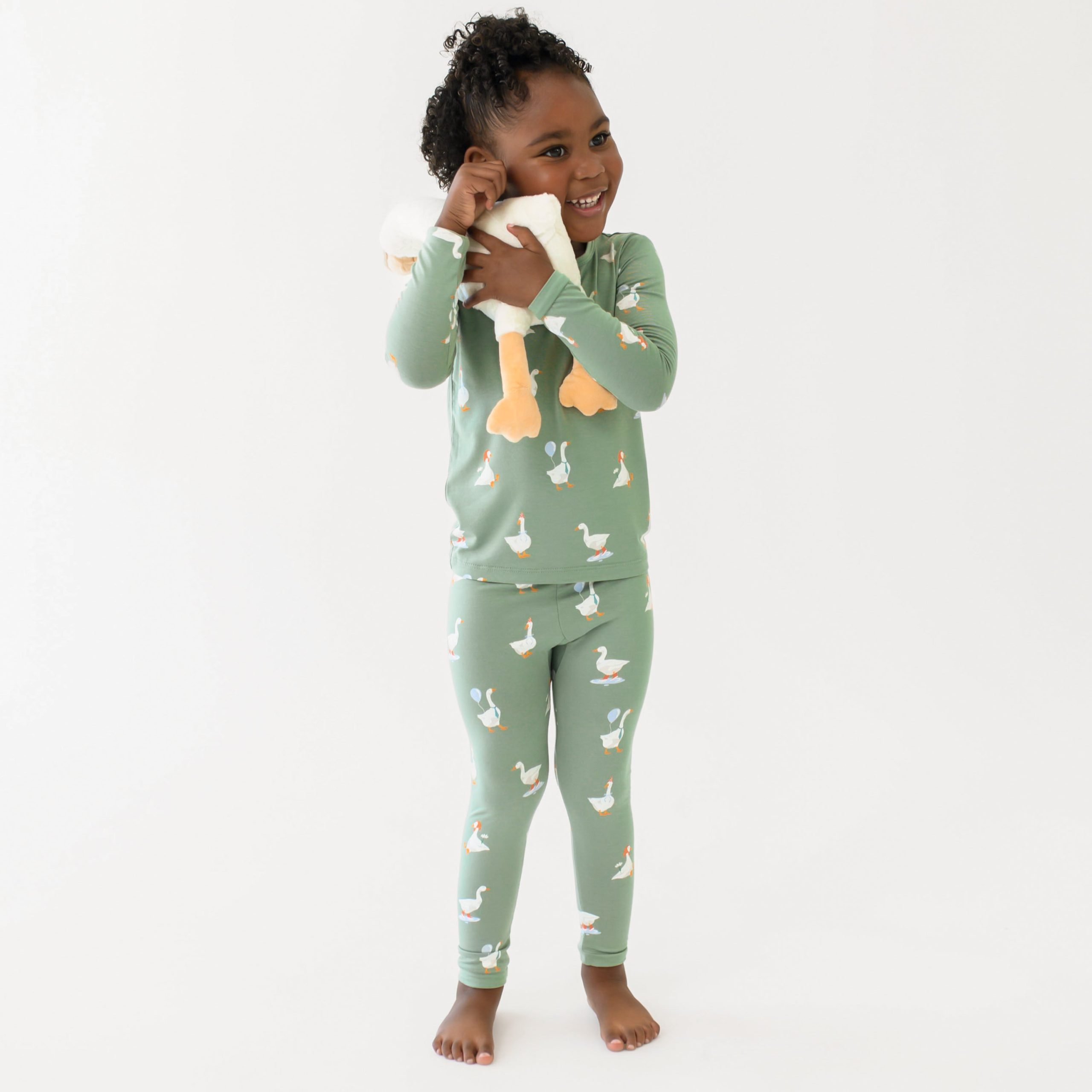 Long Sleeve Pajamas in Silly Goose - Image 5