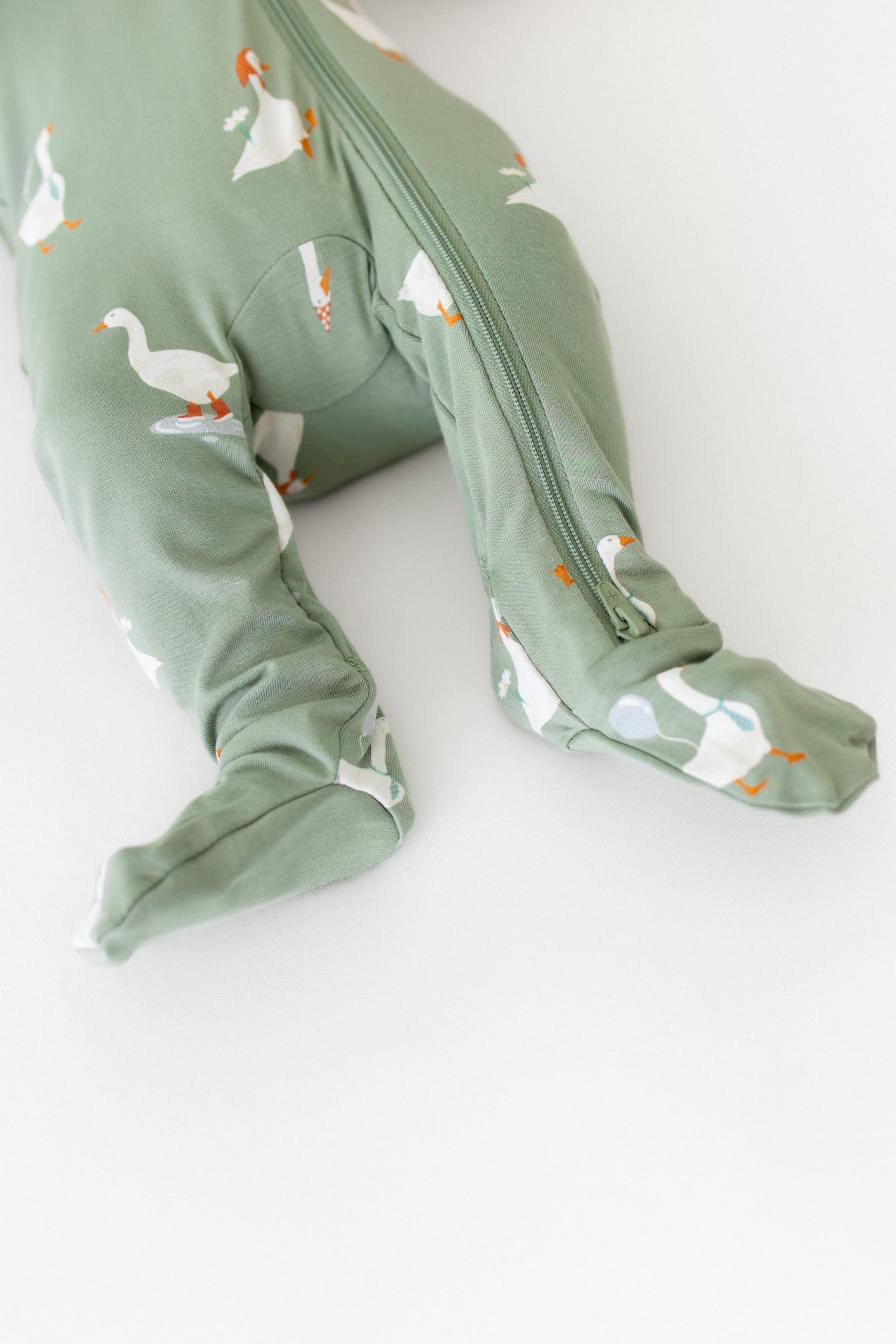 Zippered Footie in Silly Goose - Image 4