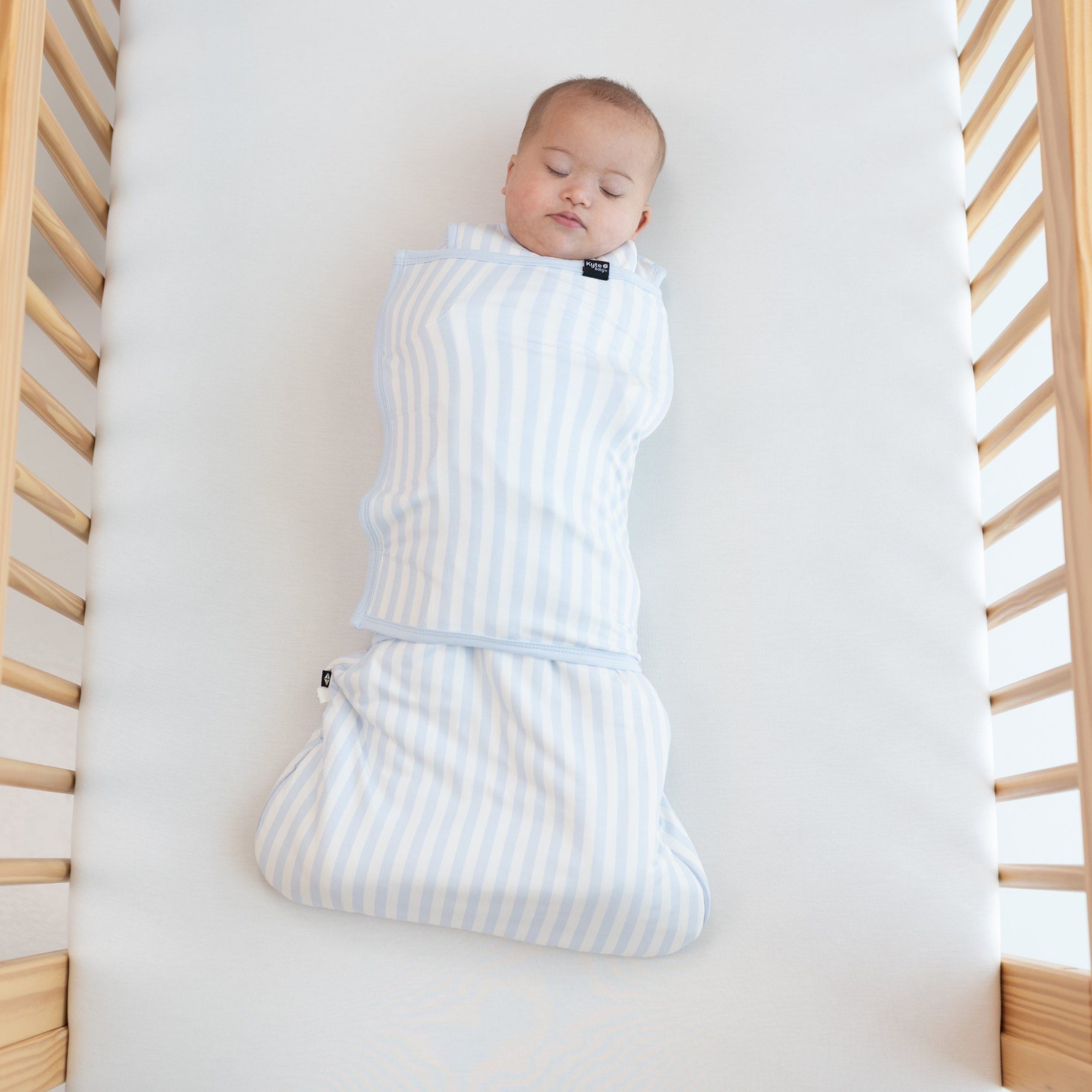 Sleep Bag Swaddler in Small Mist Stripe 1.0