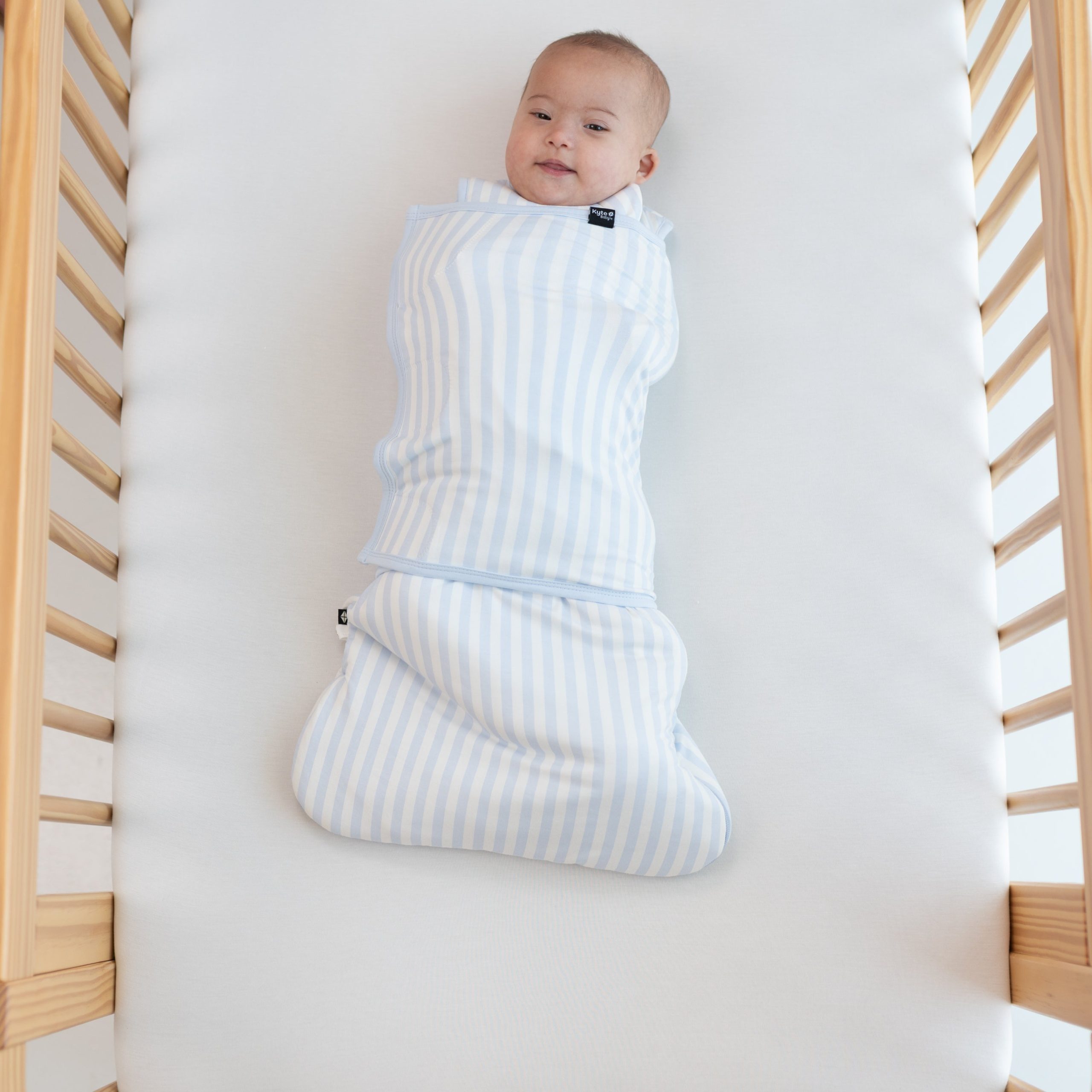 Sleep Bag Swaddler in Small Mist Stripe 1.0 - Image 3